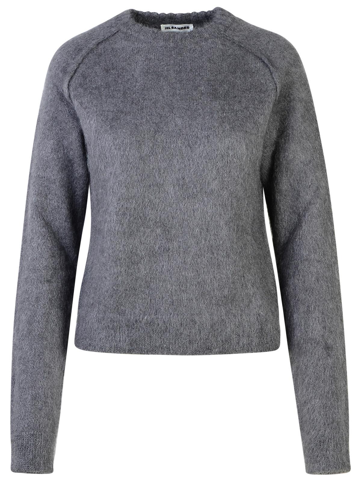 JIL SANDER GREY WOOL BLEND SWEATER 