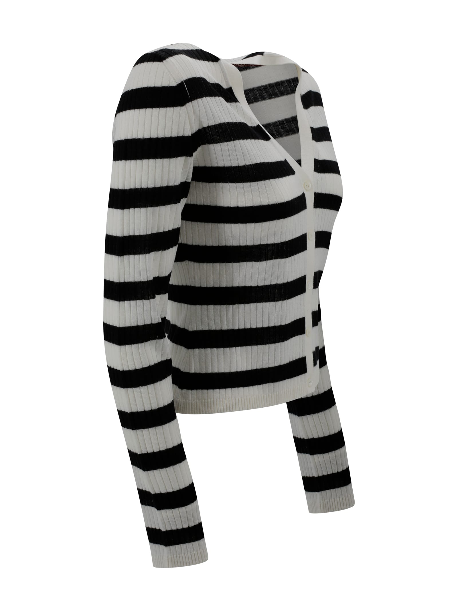 Shop Max Mara Wool And Silk Cardigan In Fantasia