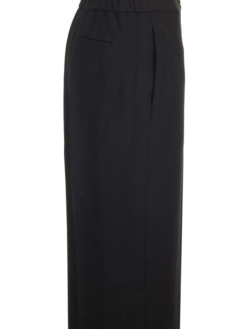 Shop Theory Admiral Black Crepe Trousers