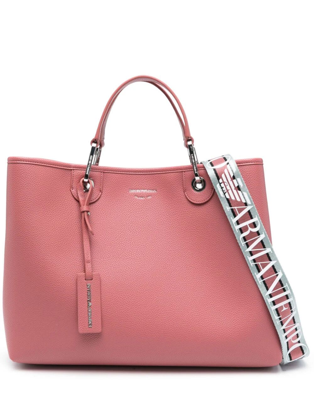 Emporio Armani Shopping Bag In Blush Powder