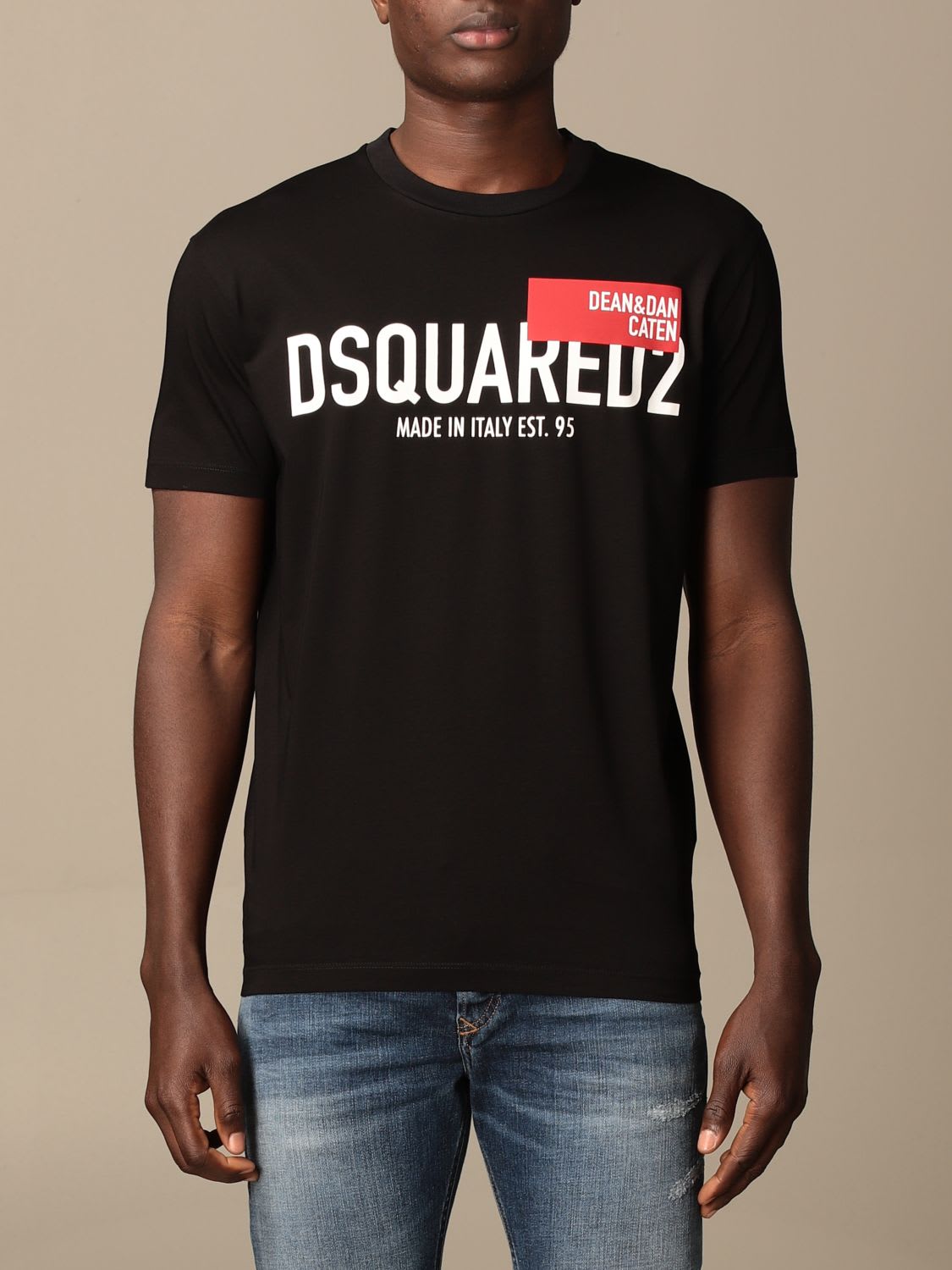 DSQUARED2 COTTON T-SHIRT WITH LOGO,S71GD1021 S23009 900