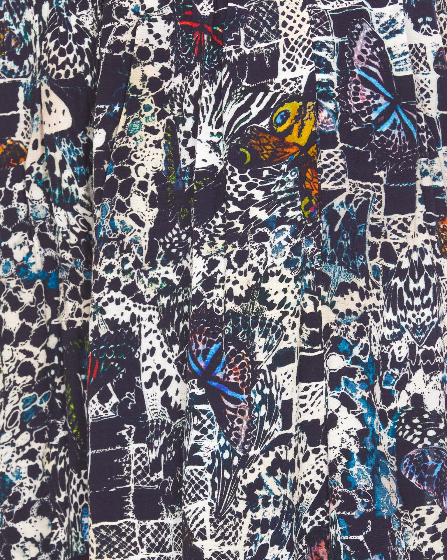 Zadig & Voltaire Joslin Soft Butterflies Skirt In Multicolor