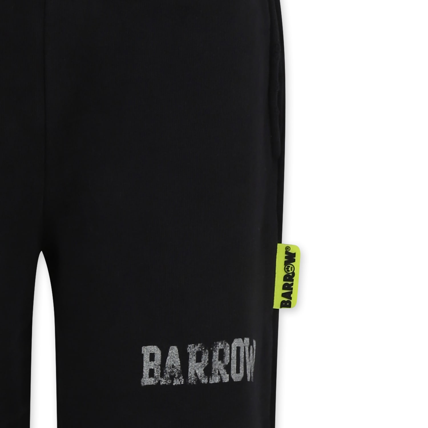 Barrow Black Trousers For Kids With Logo And Smiley In Black
