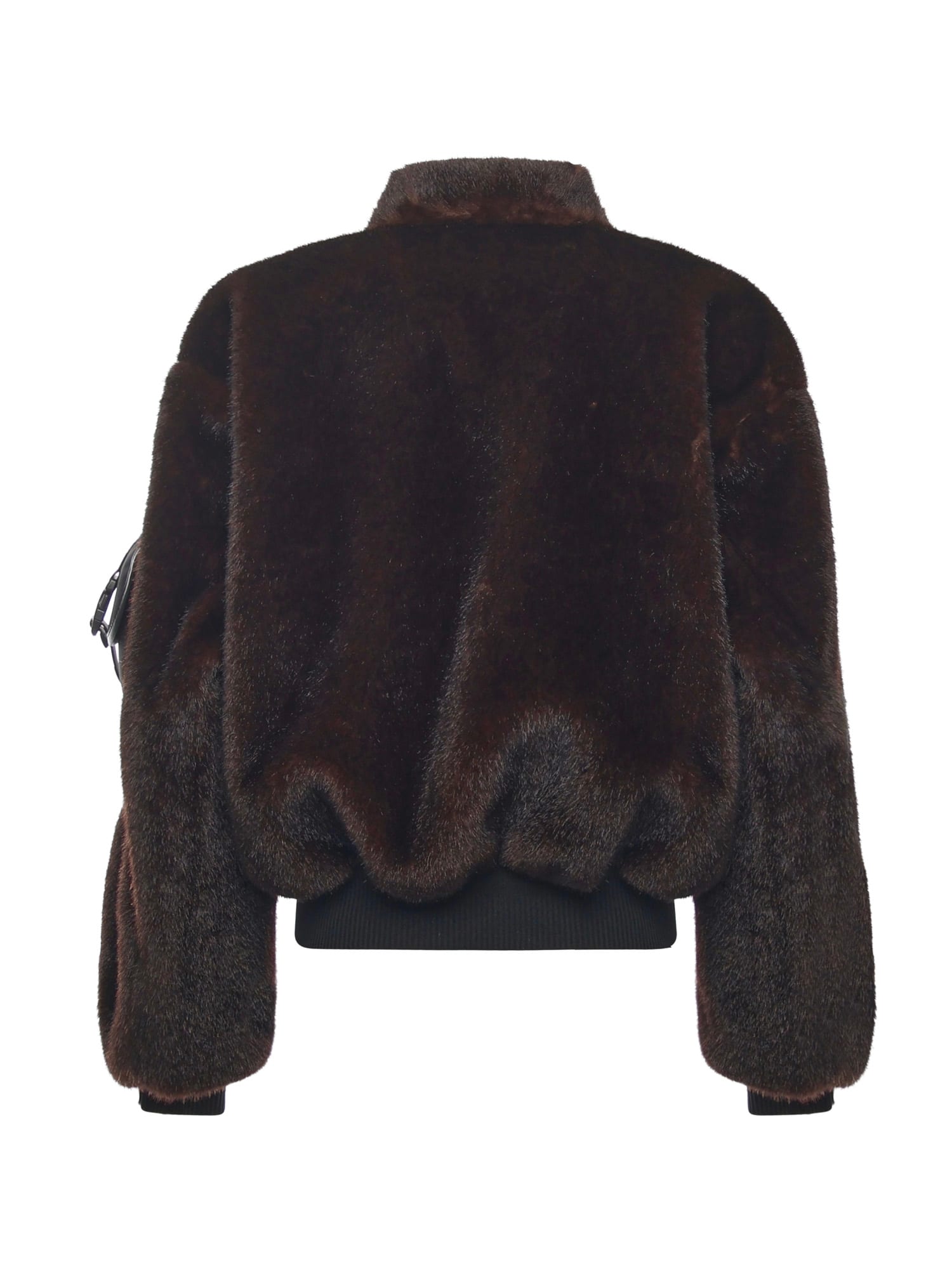 Coperni Women Faux Fur Bomber Jacket In Brown
