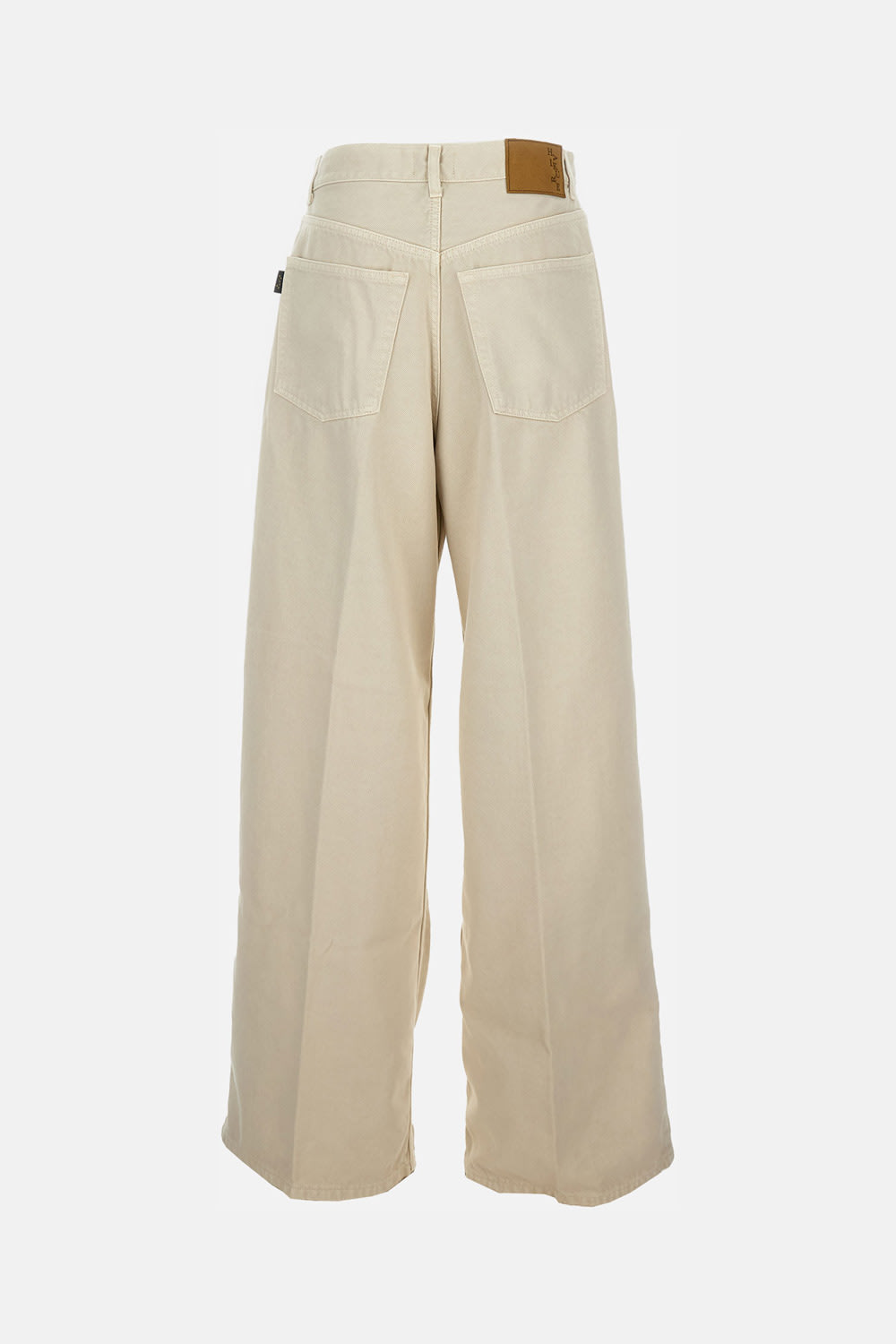 Haikure Pleated Wide-leg Jeans In Neutral