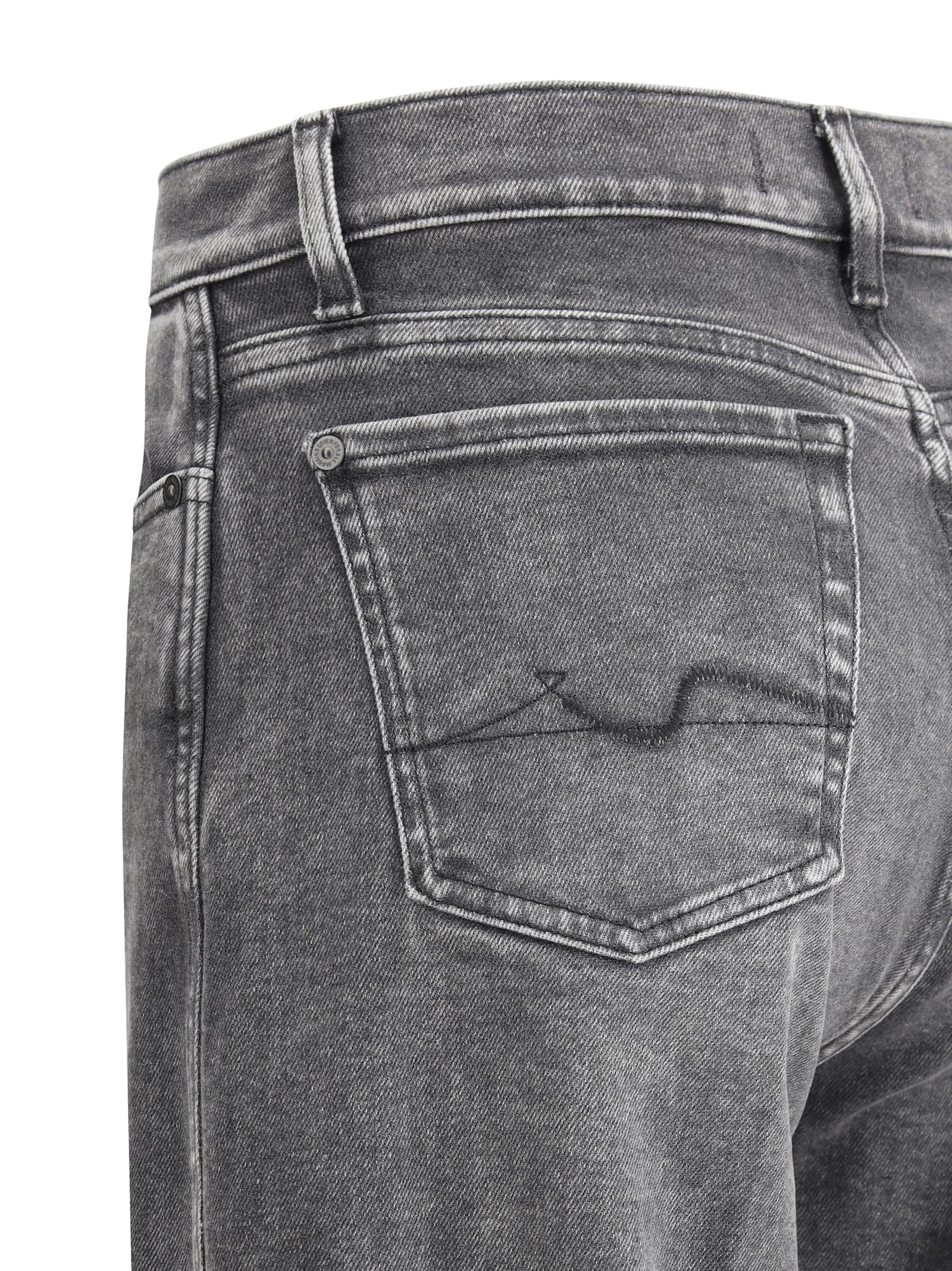 7 For All Mankind Wide-leg High-waist Jeans With Soft Finish In Black