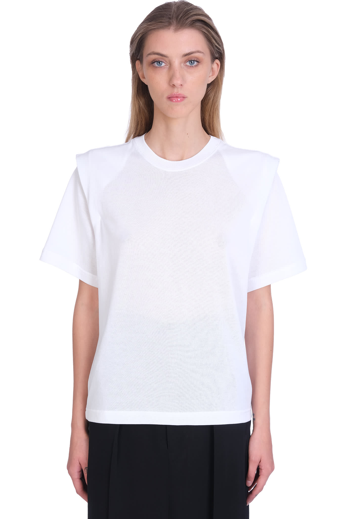 Isabel Marant Zelitos T-shirt In White Cotton