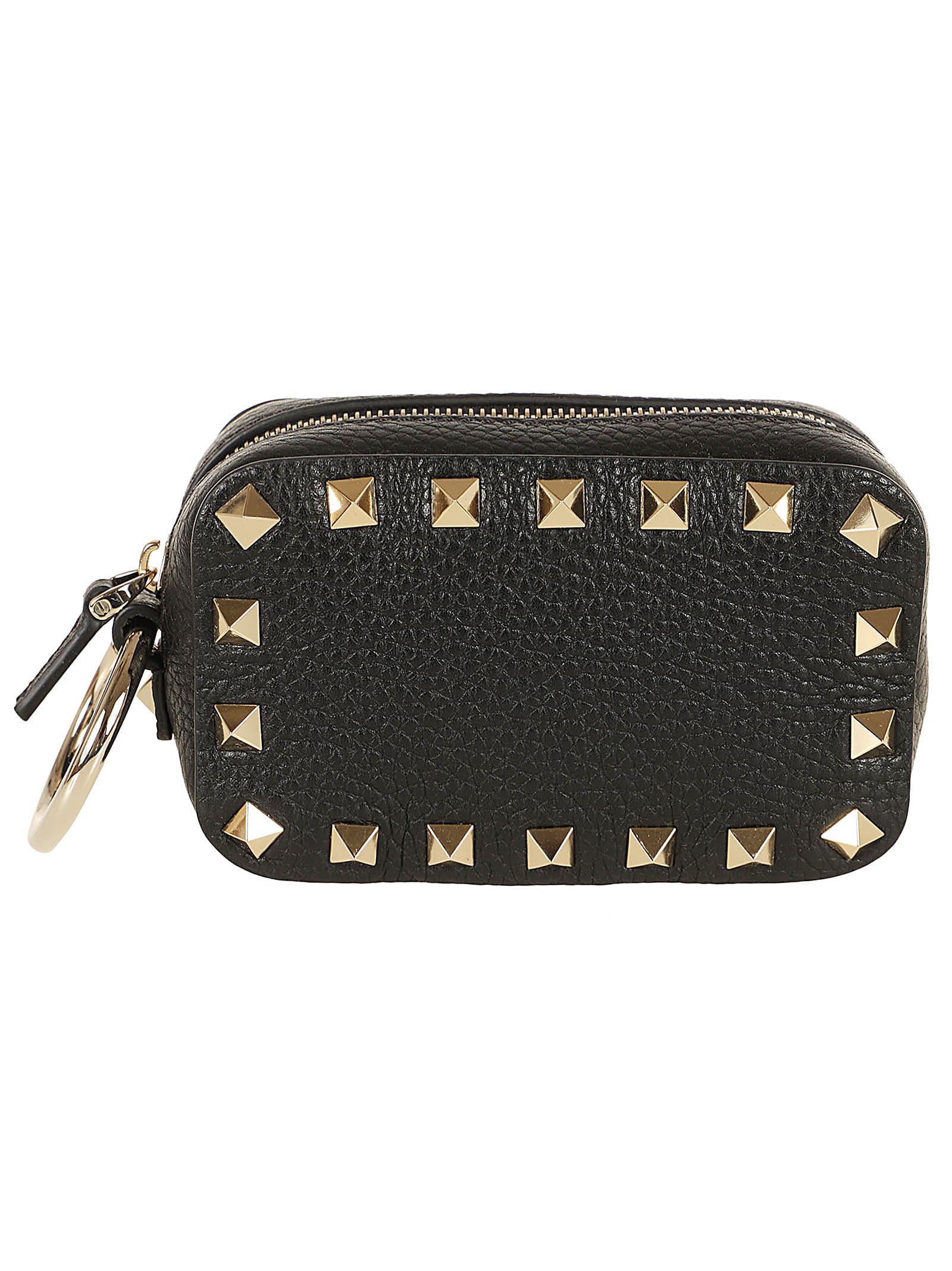 Valentino Black Mini Vanity Case Rockstud Bag In No Nero