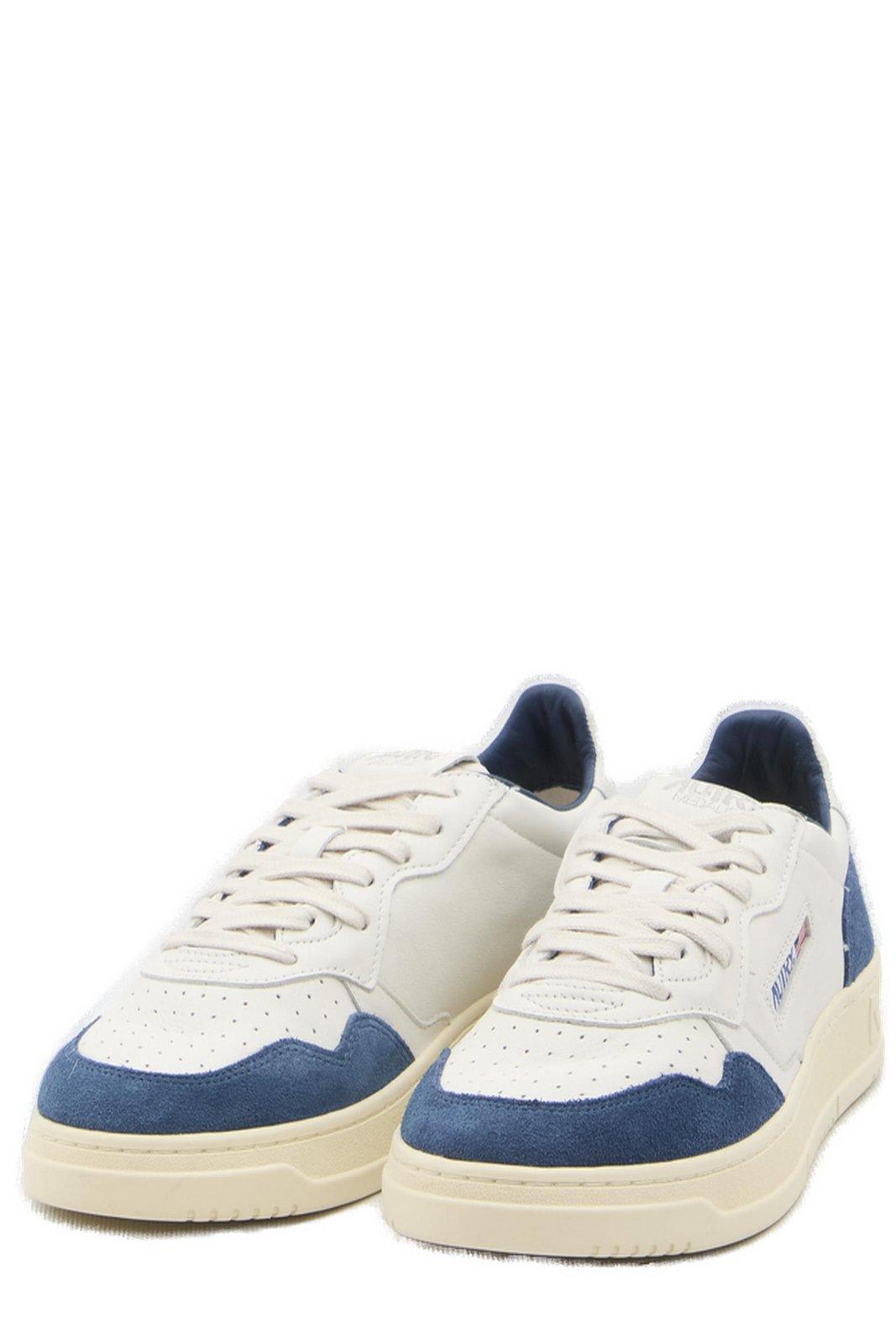 Autry Medalist Sneakers In White And Blue Leather In Multi