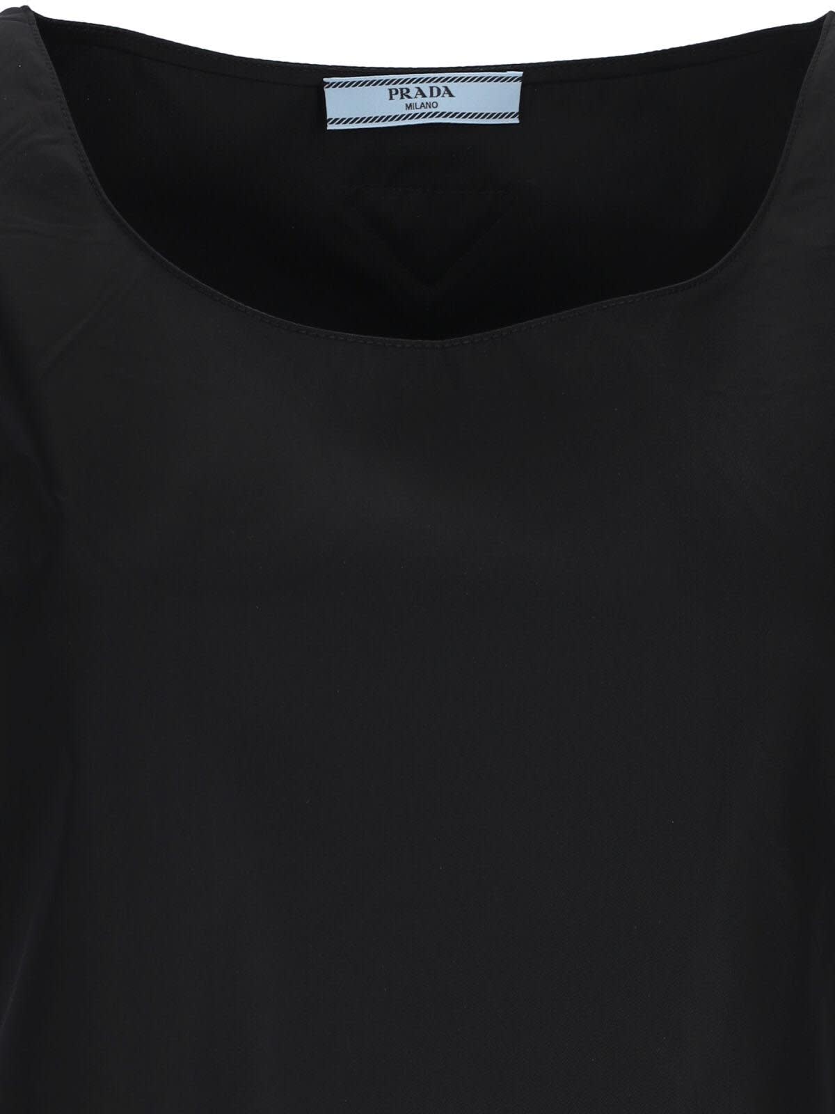 Prada Re-nylon Dress In Black