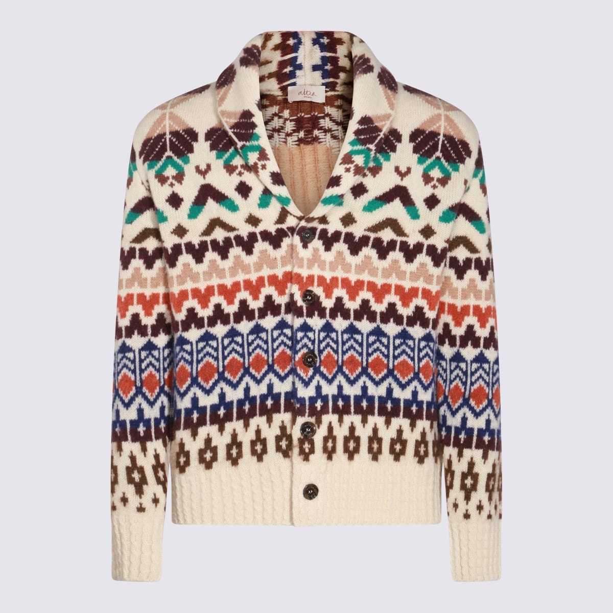 Multicolour Wool Blend Cardigan