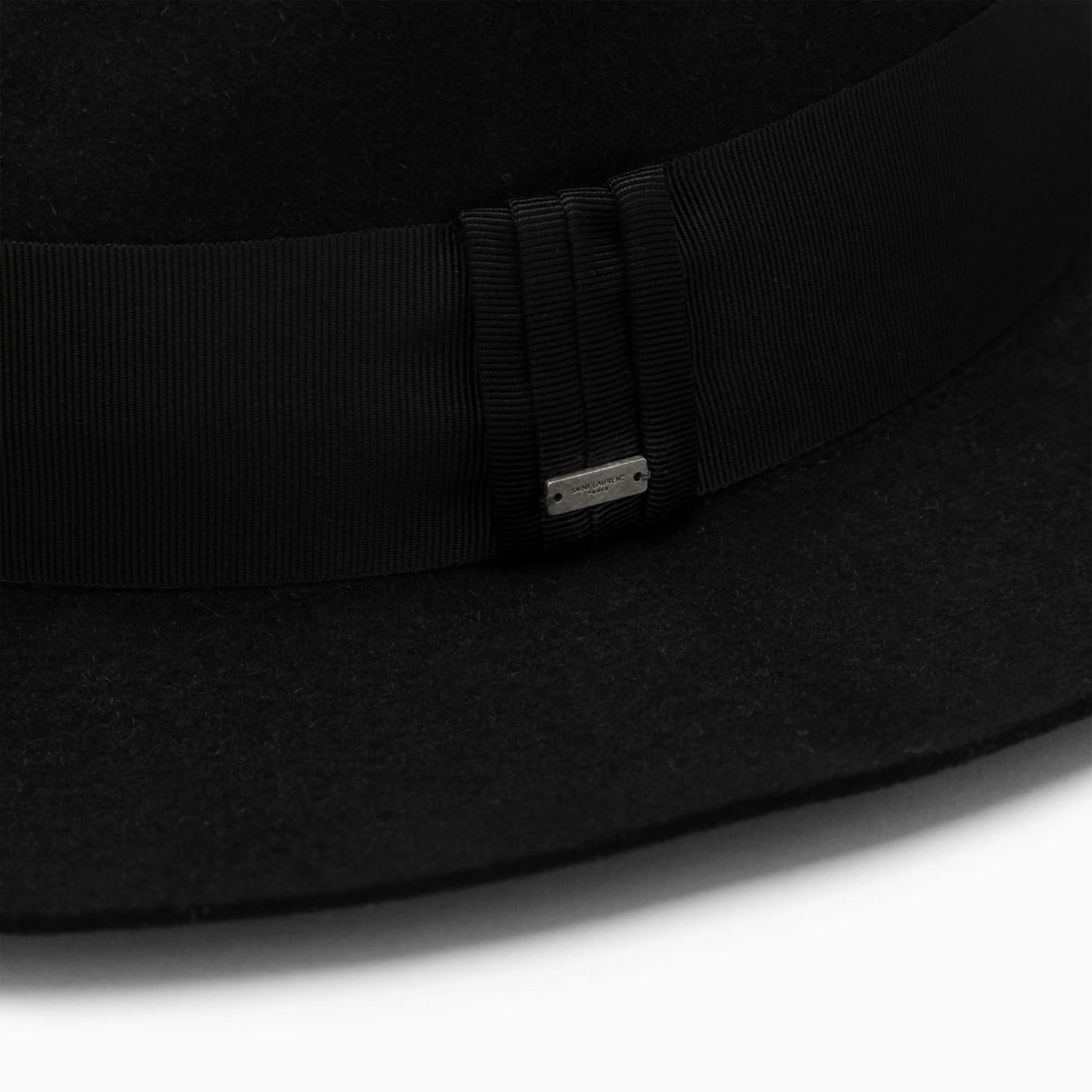 Shop Saint Laurent Black Felt Hat