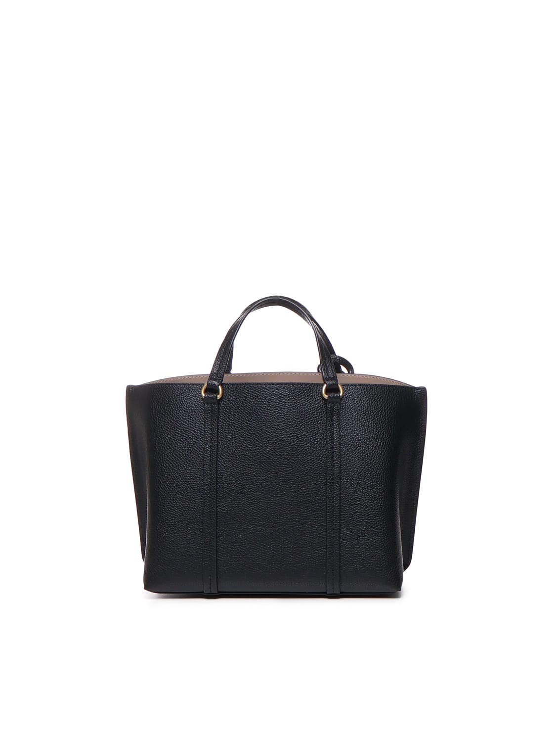 Shop Pinko Classic Tumbled Leather Shopper Bag In Black
