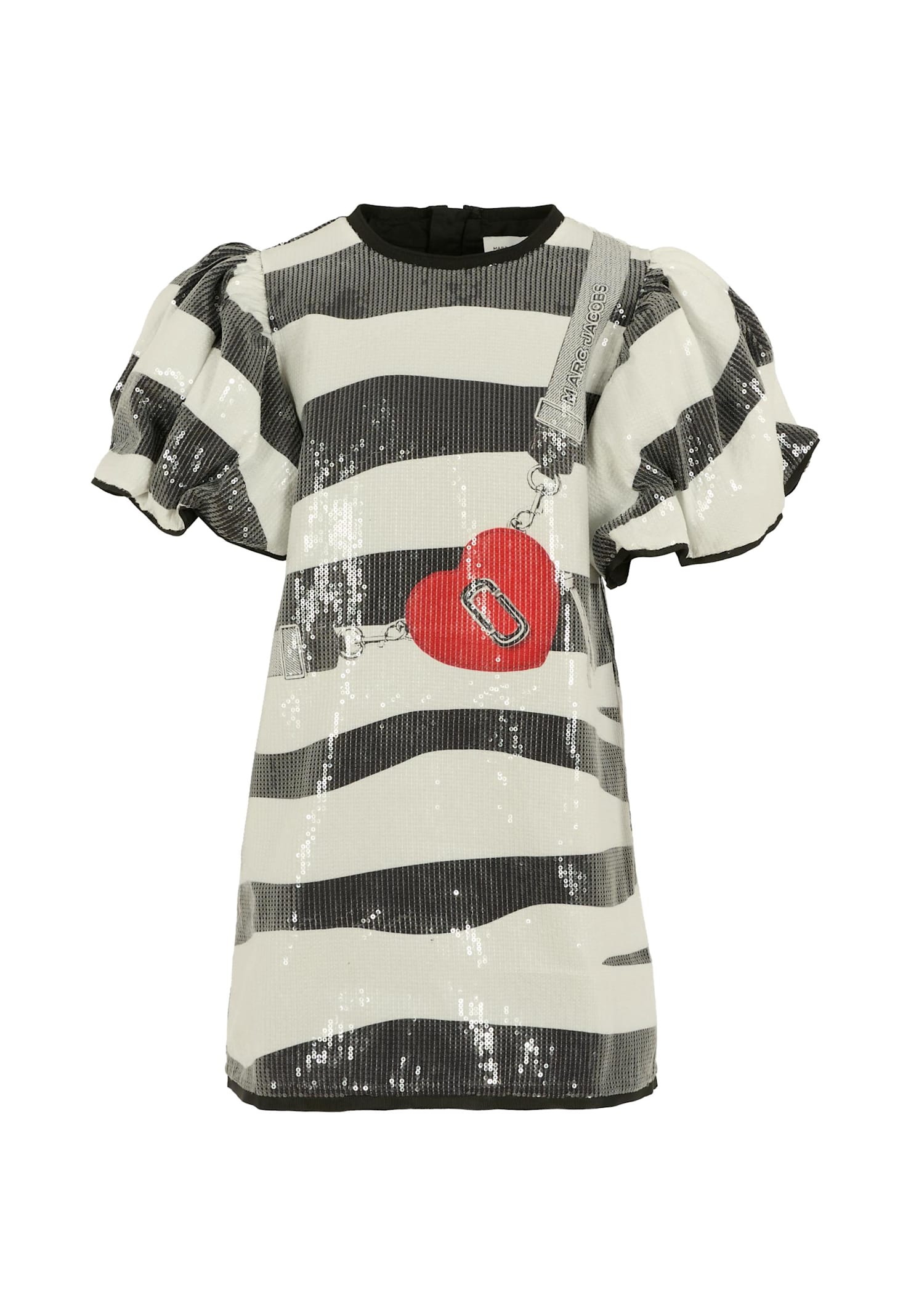 Marc Jacobs Kids' Black Dress For Girl With Heart