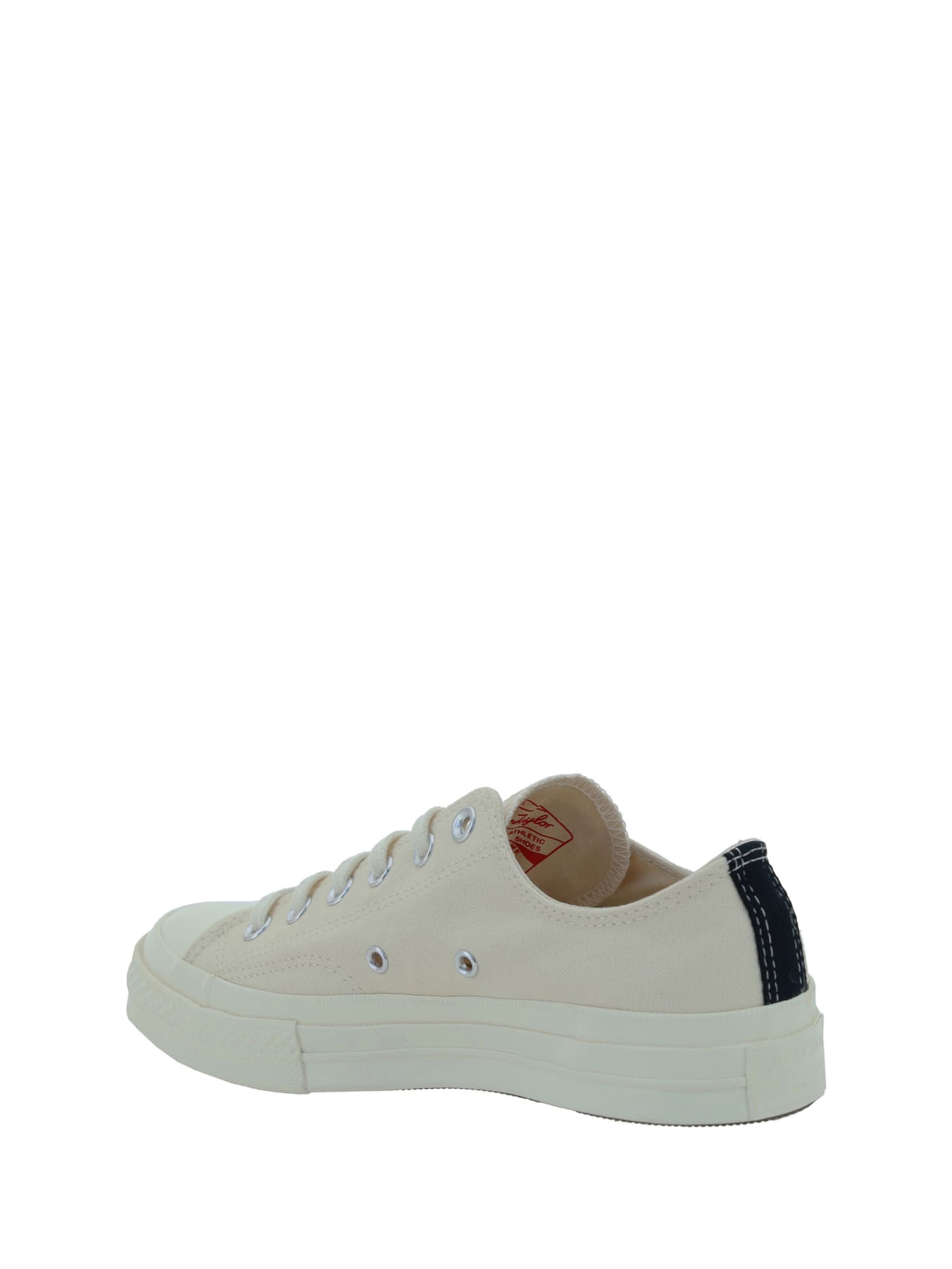 Shop Comme Des Garçons Play Low Chuck Taylor Sneakers In White