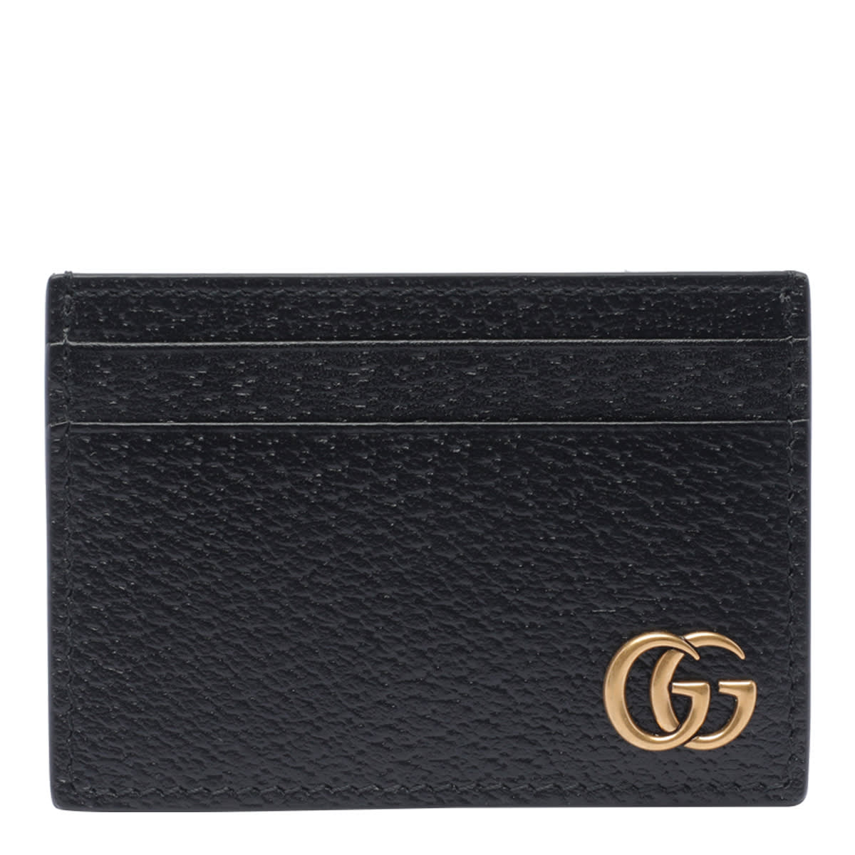 Shop Gucci Gg Marmont Cards Holder In Black