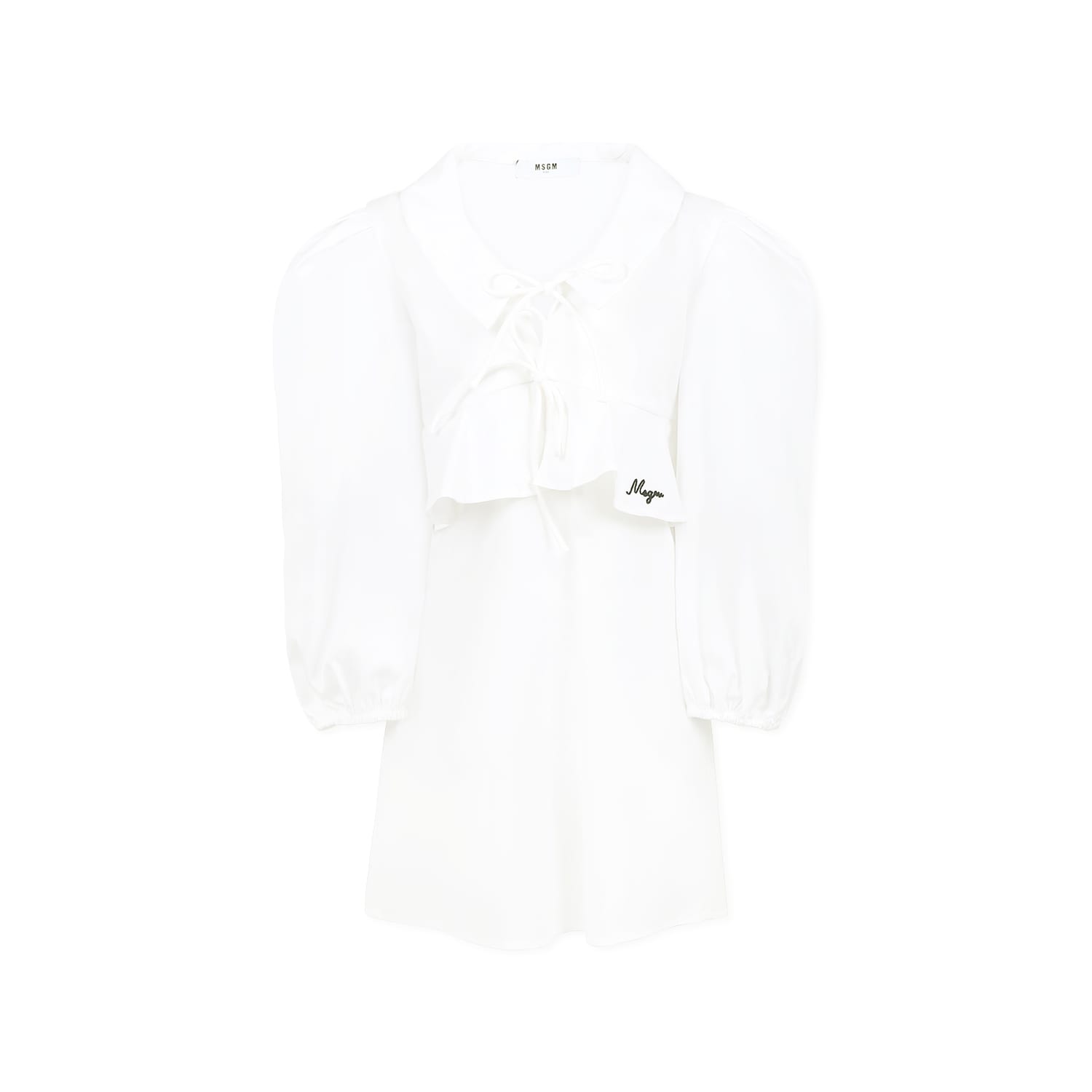 Msgm Layered Dress In White