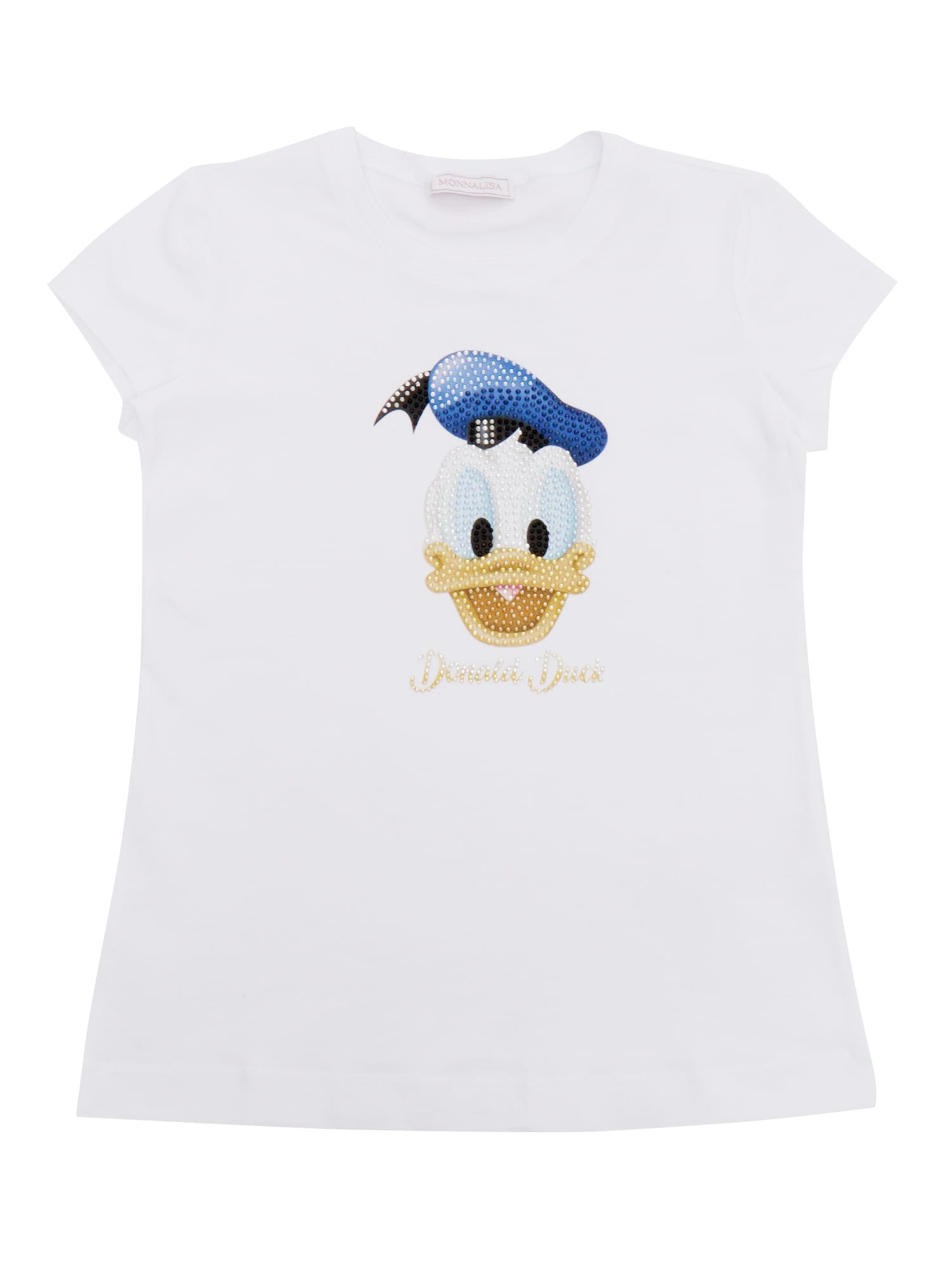 Shop Monnalisa Duffy Duck T-shirt In White
