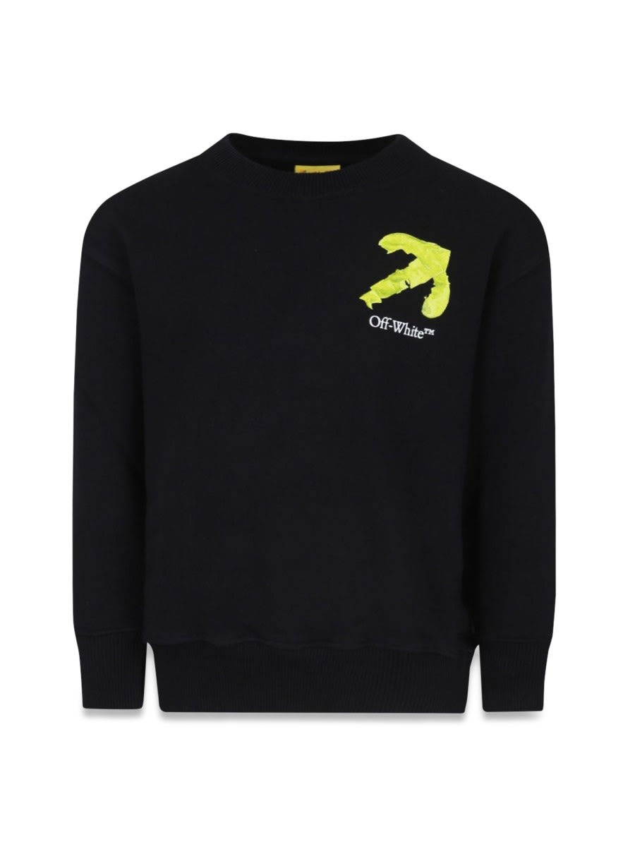 Shop Off-white Arrow Stitched Crewneck In Black