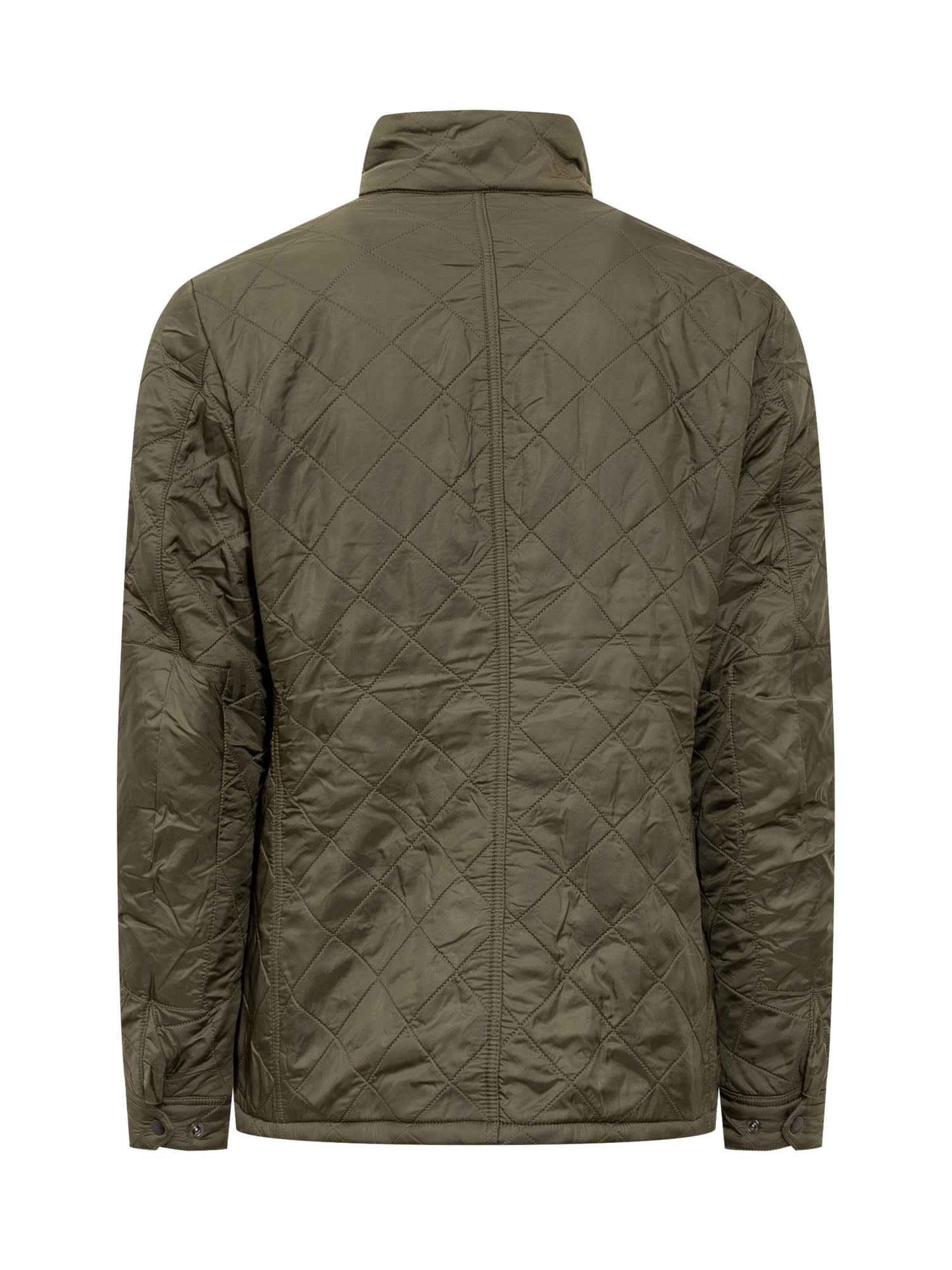 Shop Barbour Ariel Polarquilt Jacket In Olive