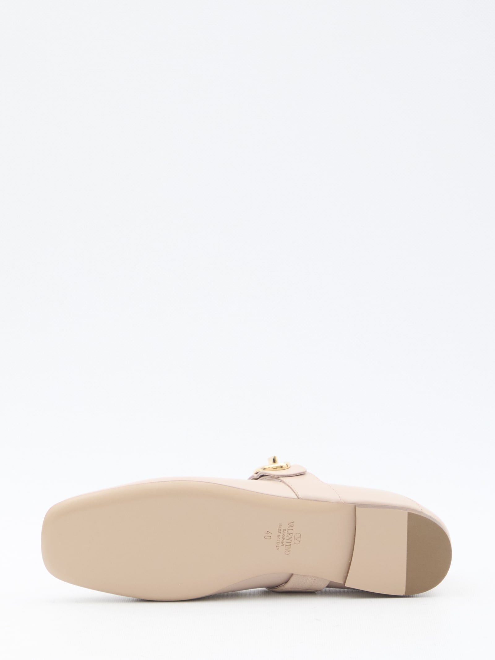 Shop Valentino Vlogo Locker Ballerinas In Beige