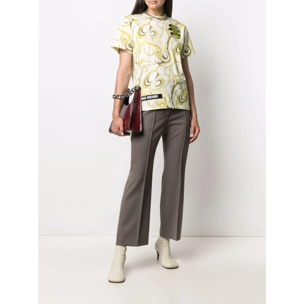 Raf Simons Hippie-inspired Allover Pattern Crew Neck T-shirt In Multi