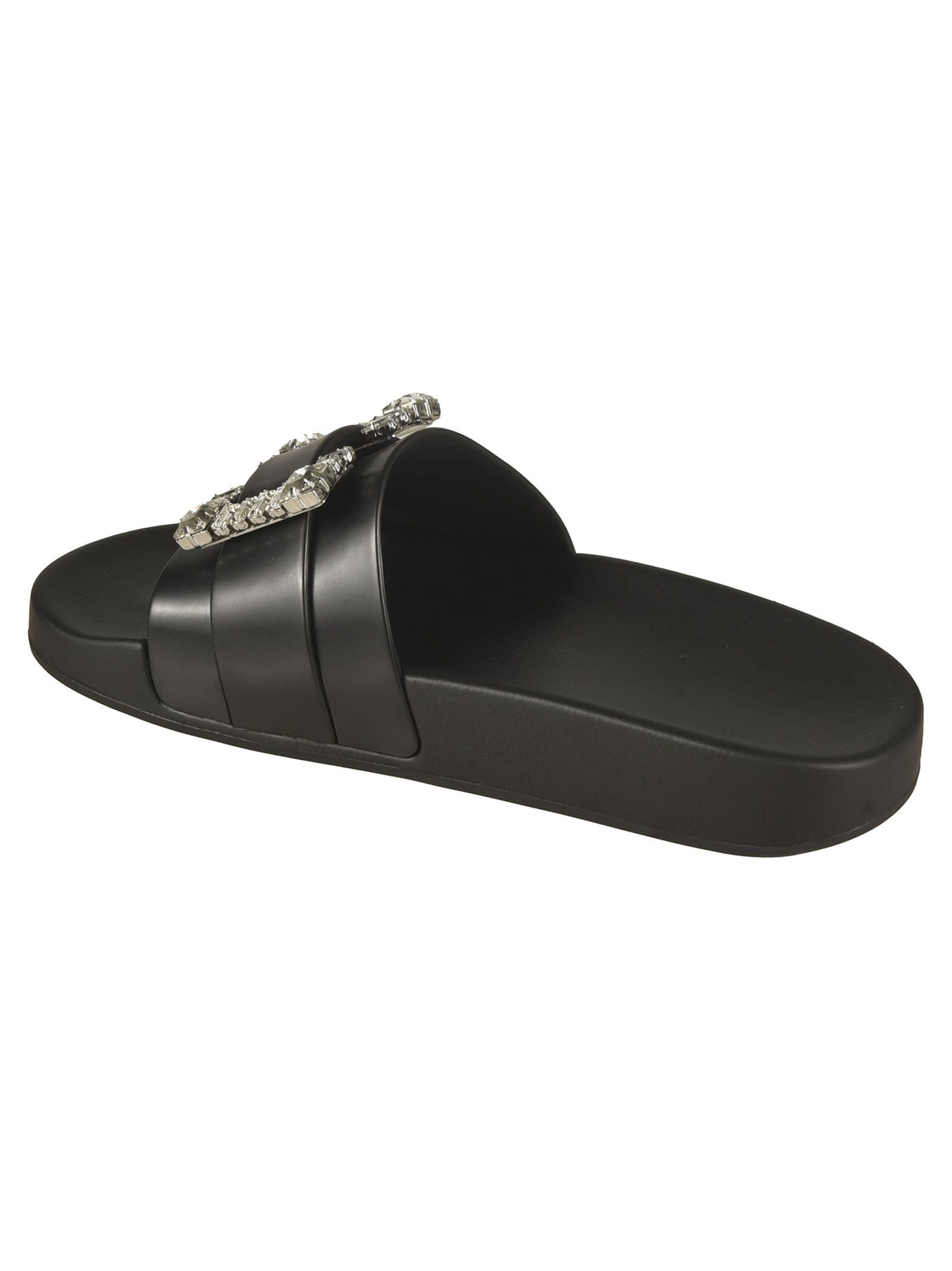 Sergio Rossi Matt Shiny Sandals In Black