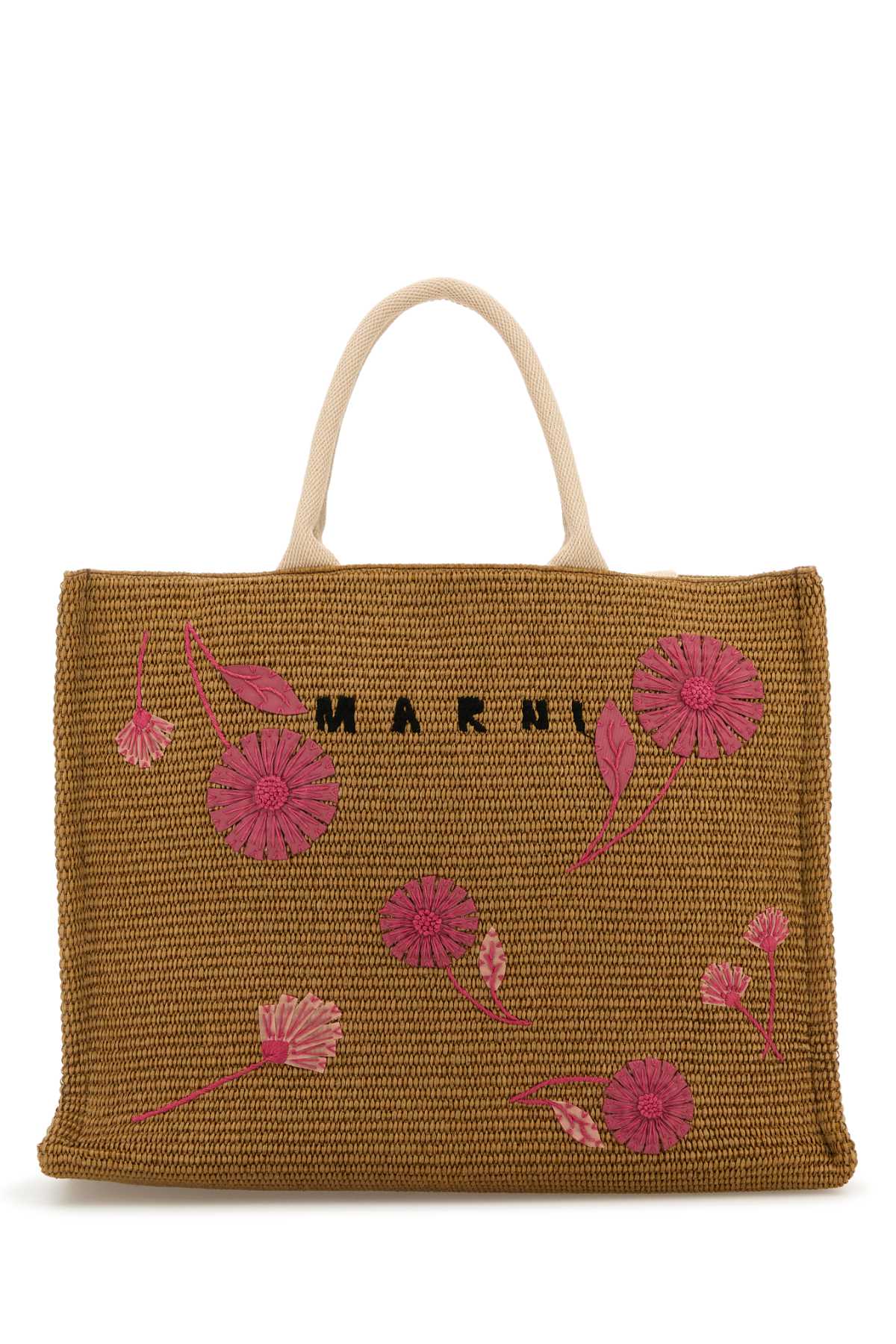 Caramel Raffia Shopping Bag