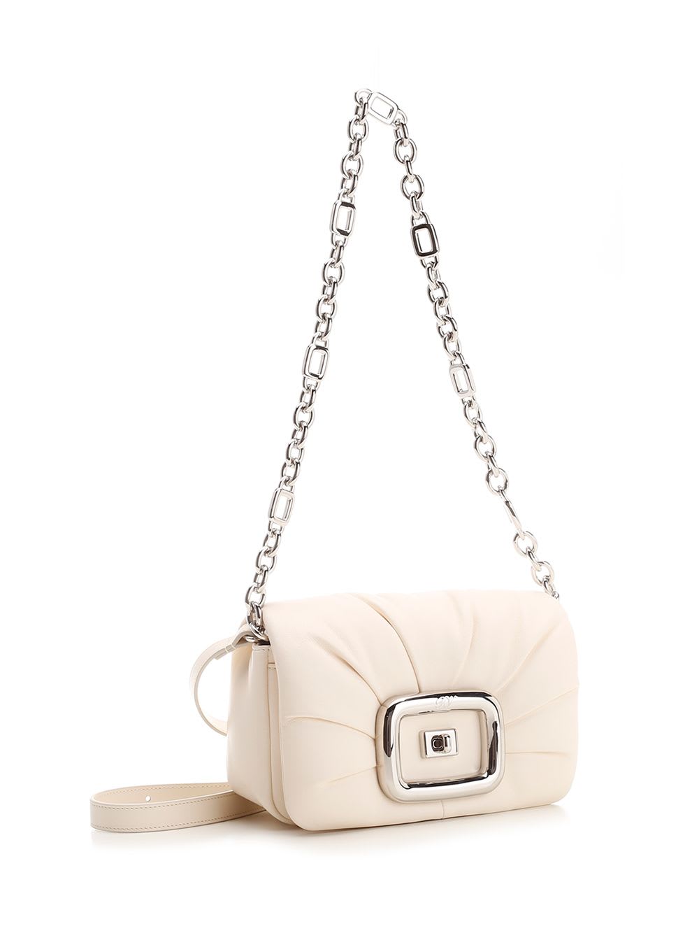 Roger Vivier Viv Choc Shoulder Bag In Neutral