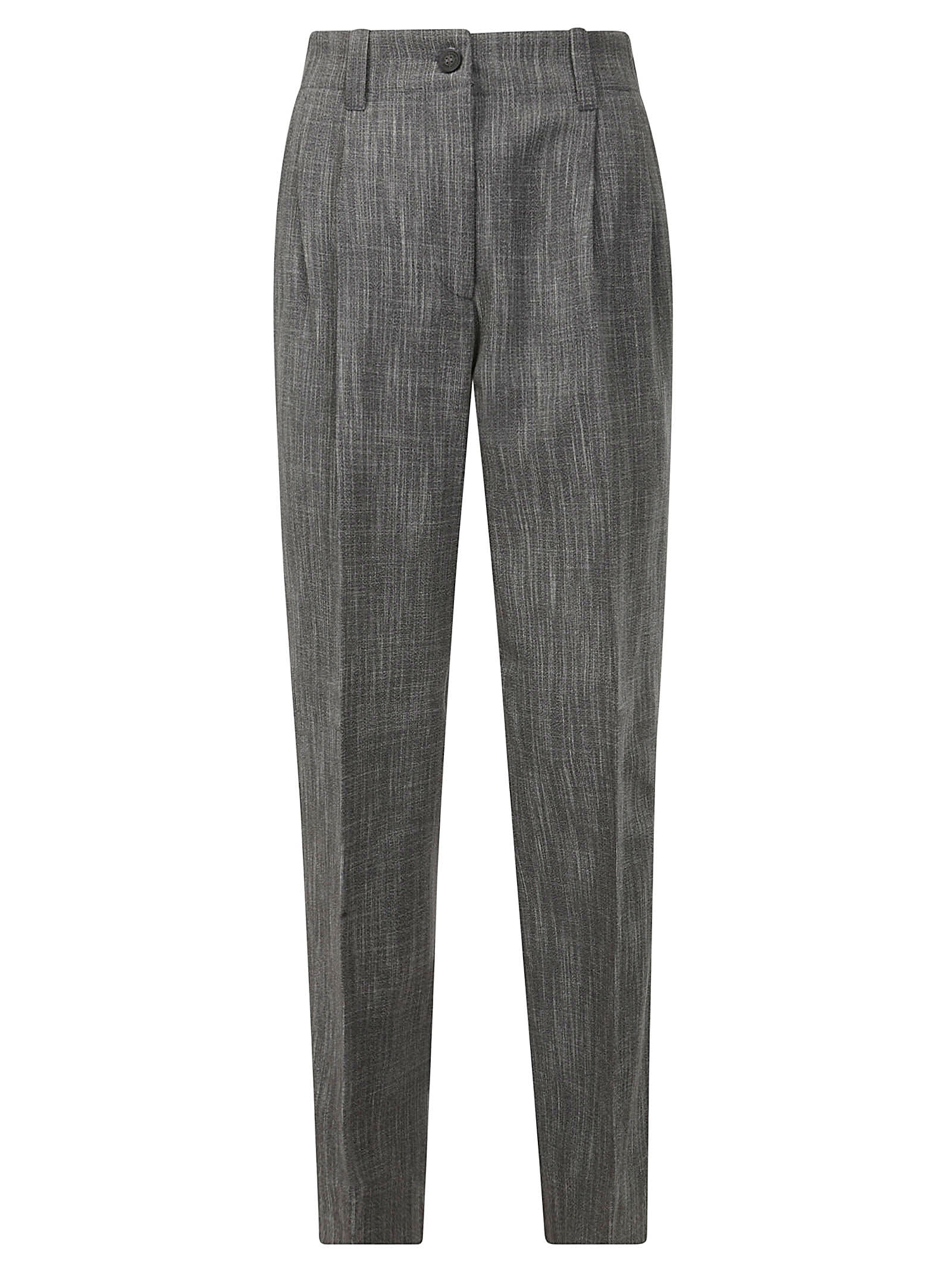 Golden Goose Journey Ws Pant Tapered High Waisted Wool Blend F In Grey/white