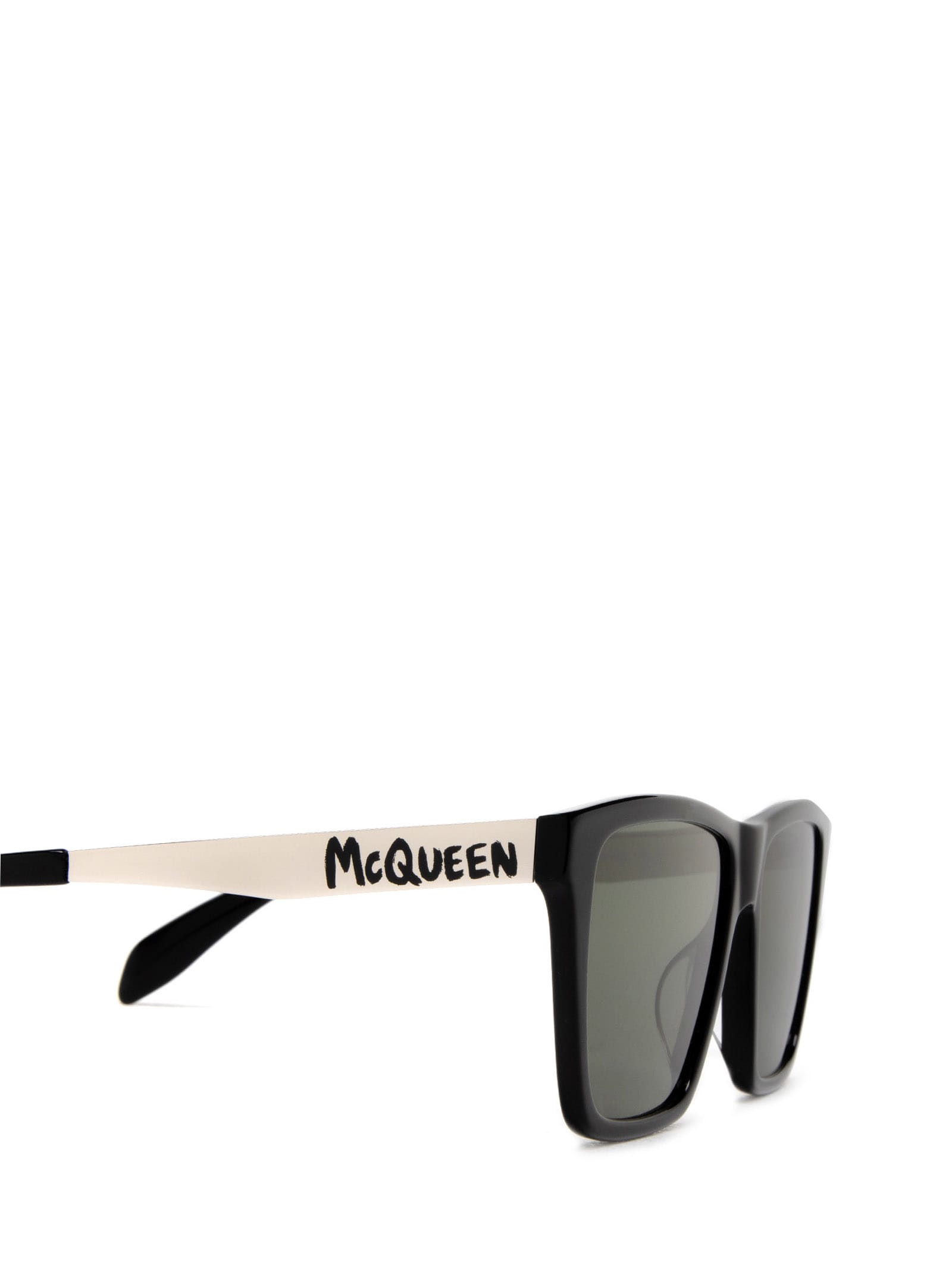 Shop Alexander Mcqueen Am0352s Black Sunglasses