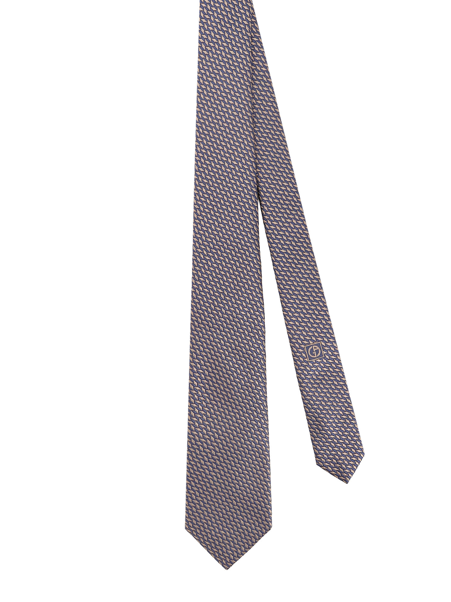 Giorgio Armani Silk Tie In Neutral