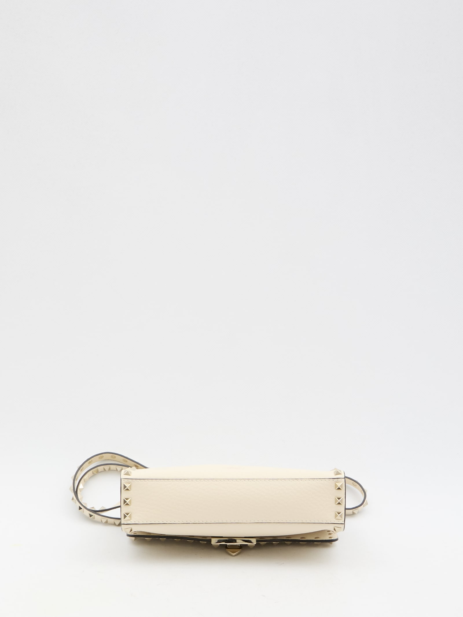 Shop Valentino Rockstud Small Crossbody Bag In Ivory