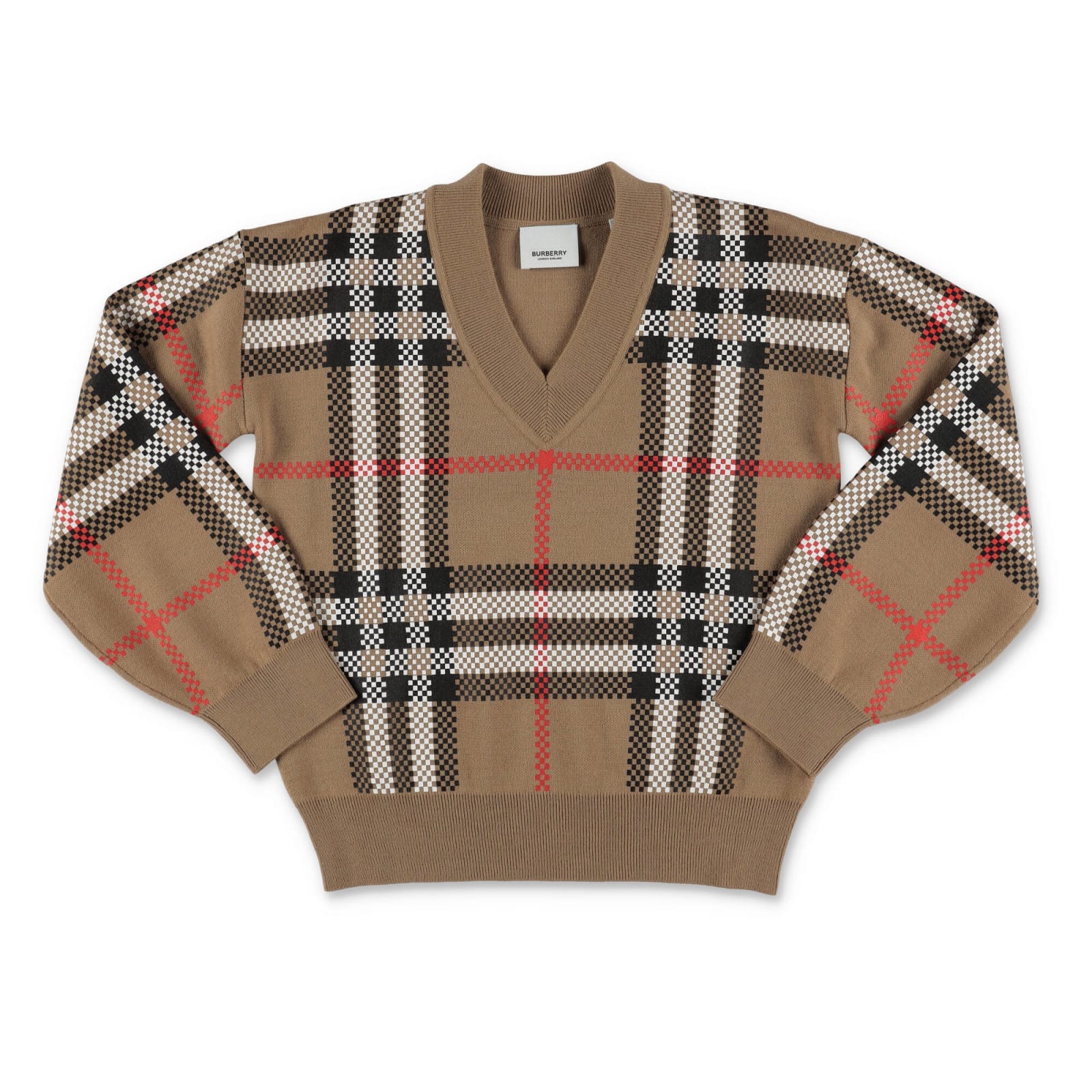 BURBERRY BURBERRY PULLOVER HOLLY CHECK IN LANA BAMBINA