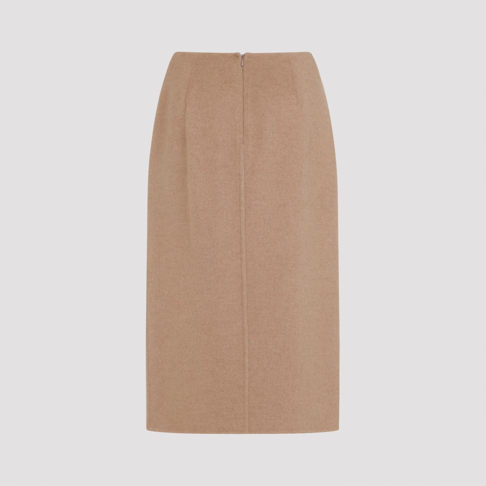 Max Mara Curzio Pencil Skirt Fibbia In Brown