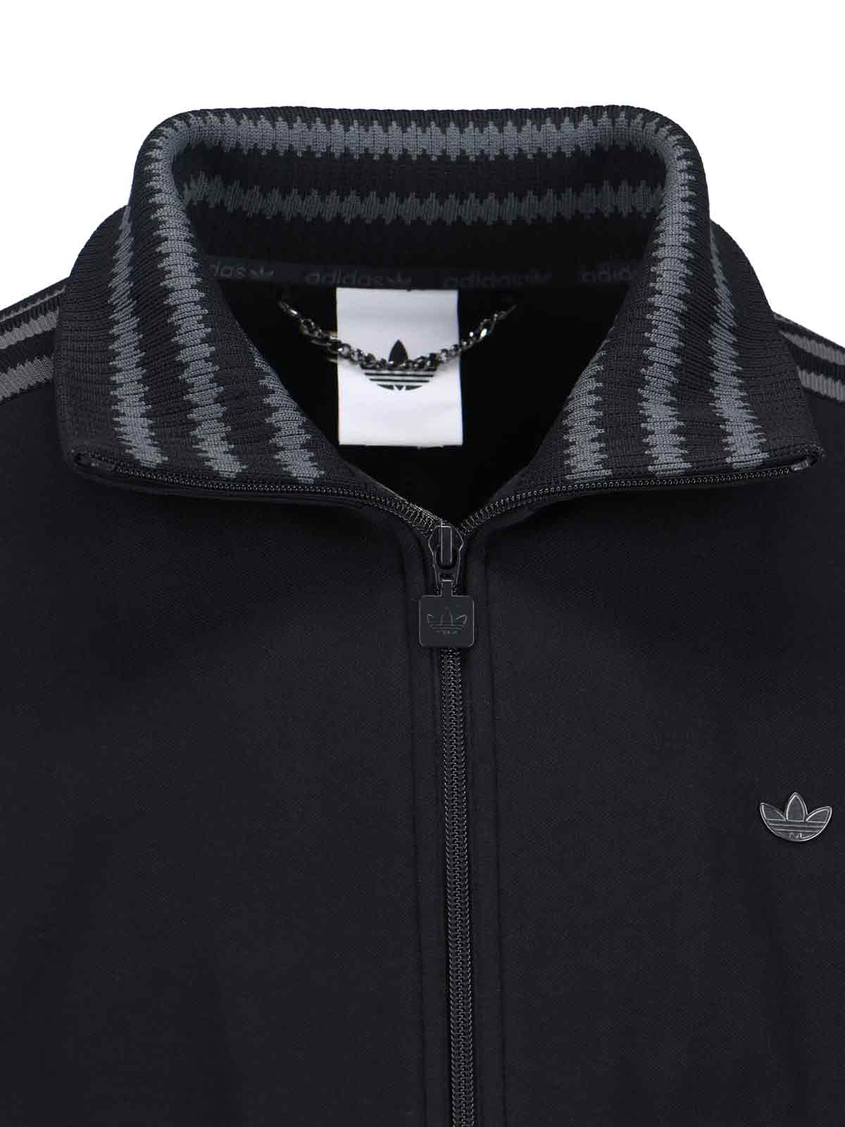 Adidas Originals Track Premium Zip Sweatshirt In Black