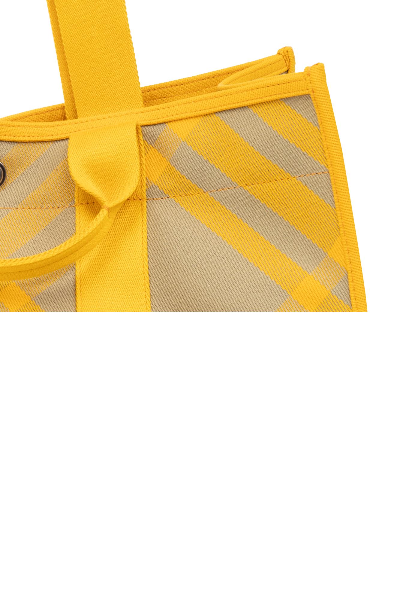 Shop Burberry Shopper Bag In Yellow