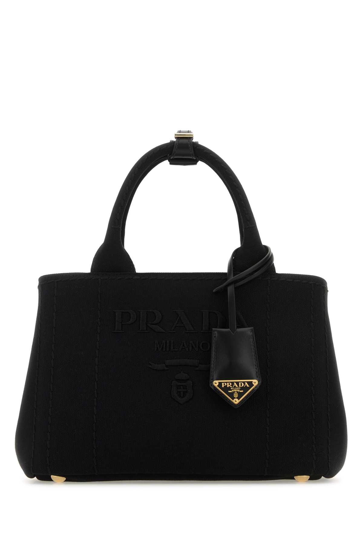 Prada Black Canvas Shopping Bag