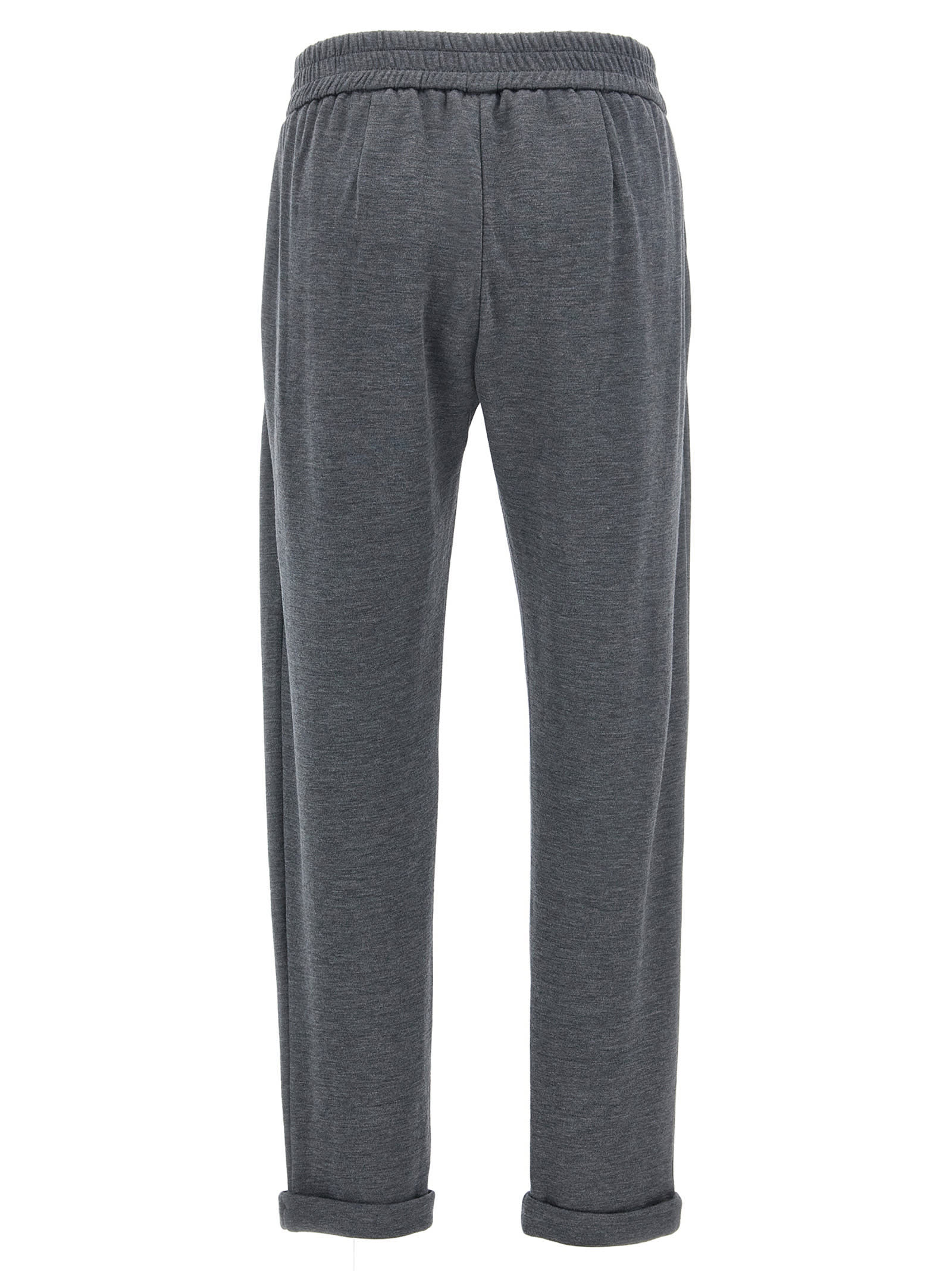 Shop Brunello Cucinelli Monile Joggers In Gray