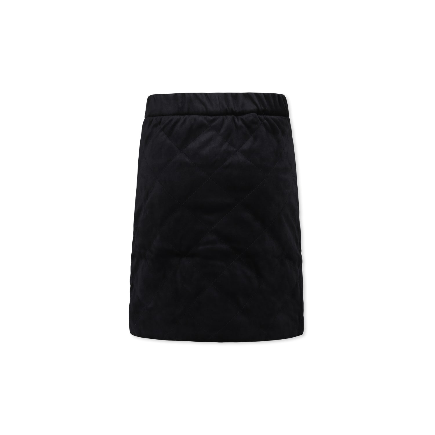 Shop Rykiel Enfant Black Skirt For Girl With Logo