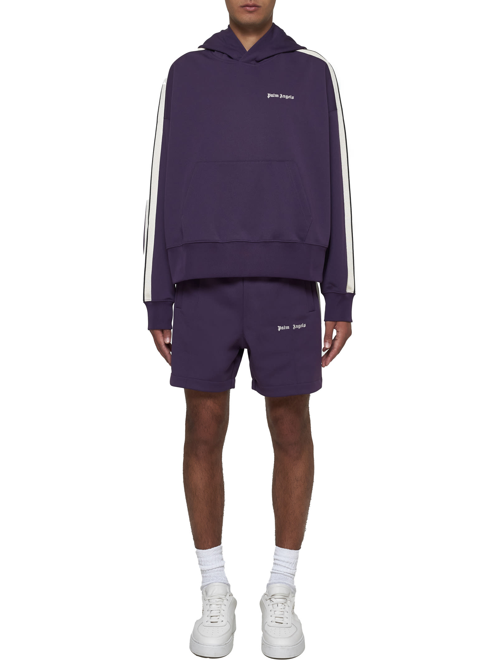 Shop Palm Angels Sweater In Dark Purple Off