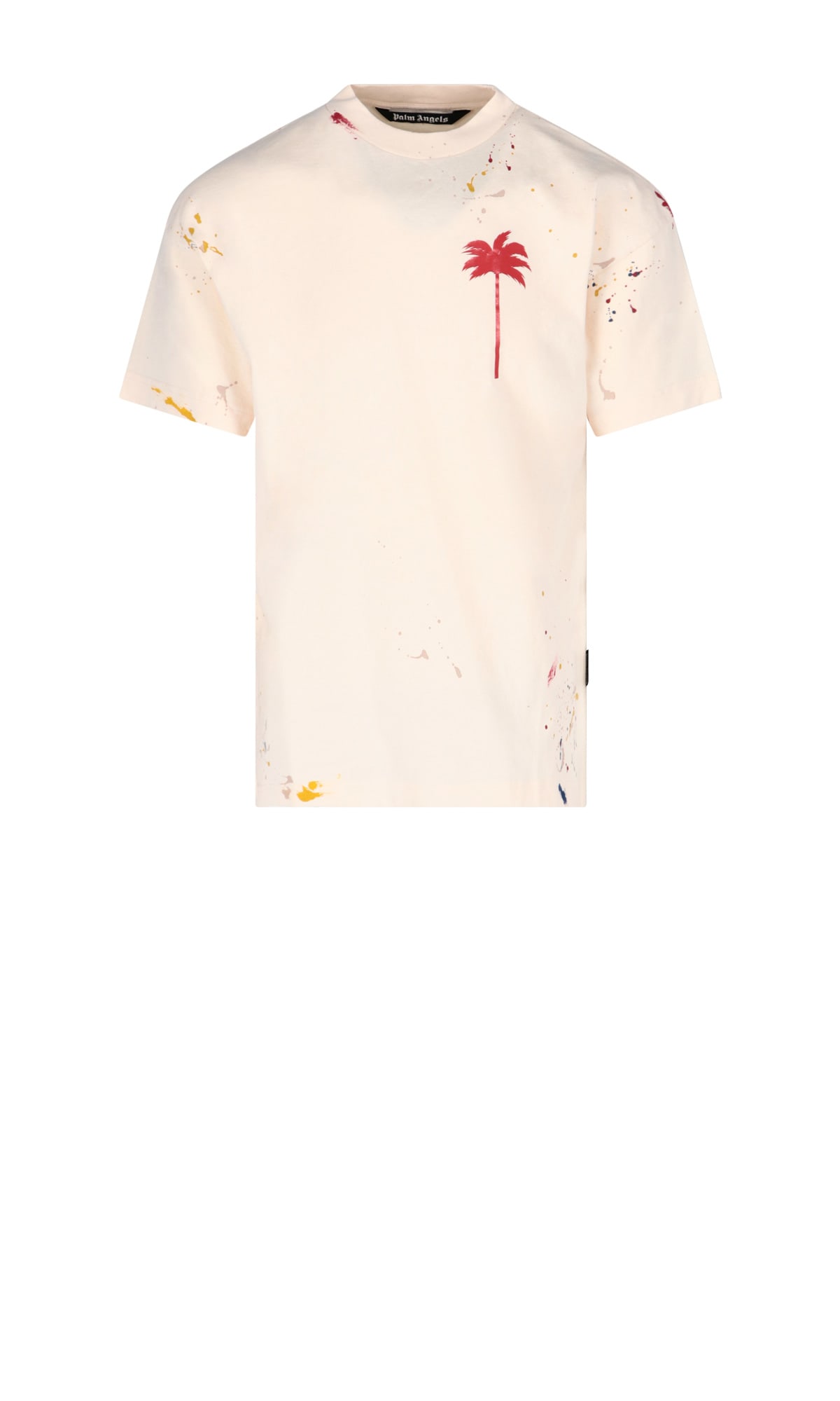 palm angels paint splatter t shirt