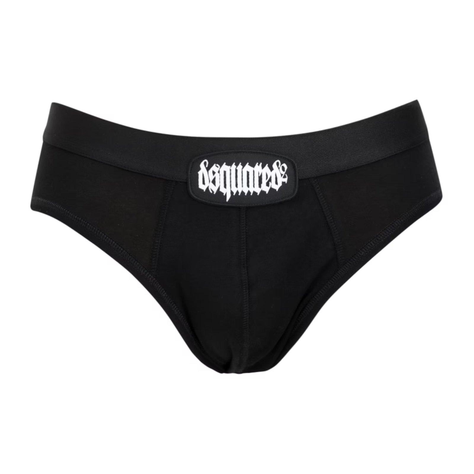 Shop Dsquared2 Logo Patch Briefs In Black/white