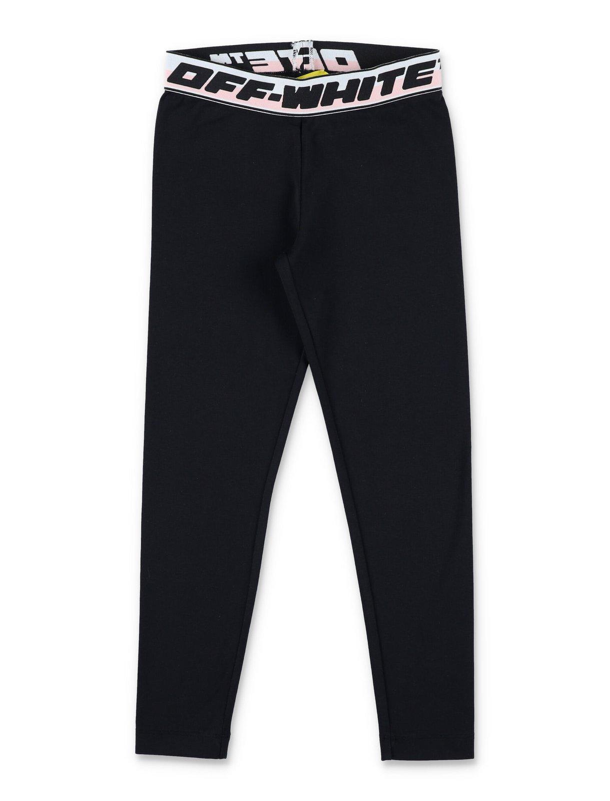 Shop Off-white Stretched Mid Rise Leggings In Black Blac