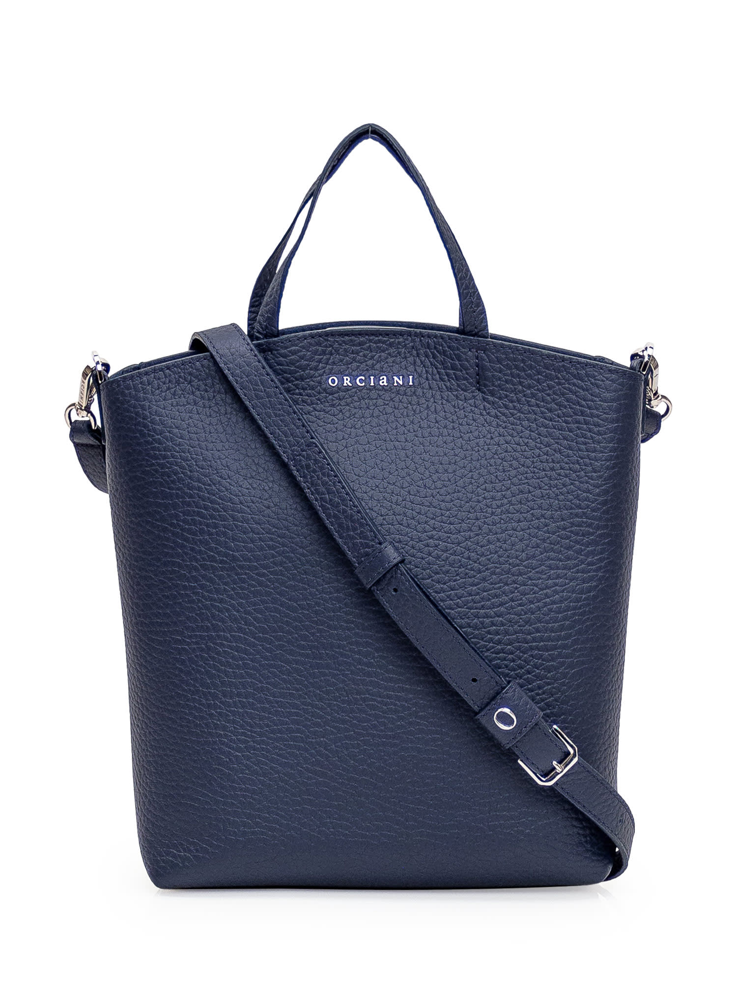 Shop Orciani Ladylike Small Shopper Bag In Navy