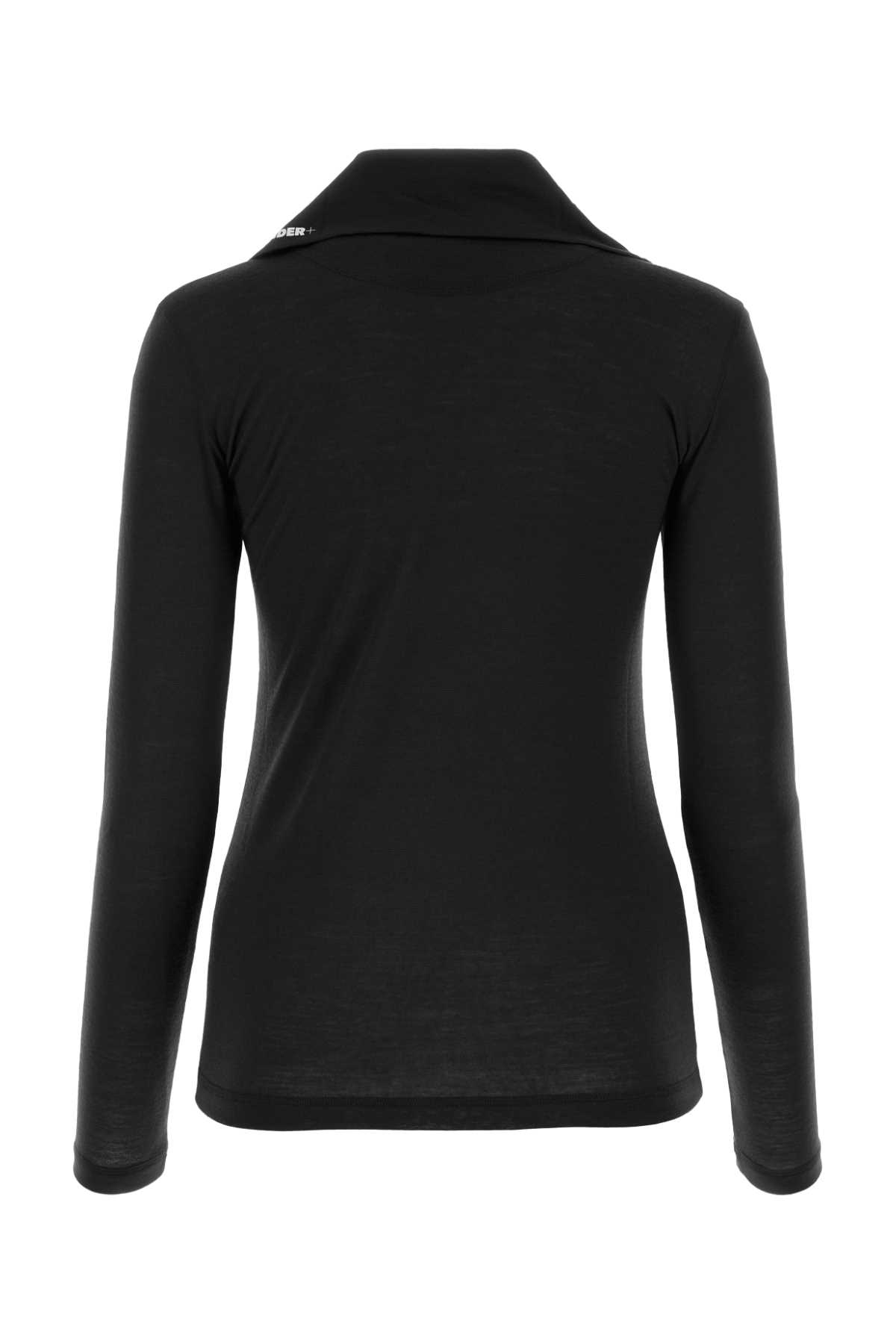 Shop Jil Sander Black Polyester Blend Top In 001