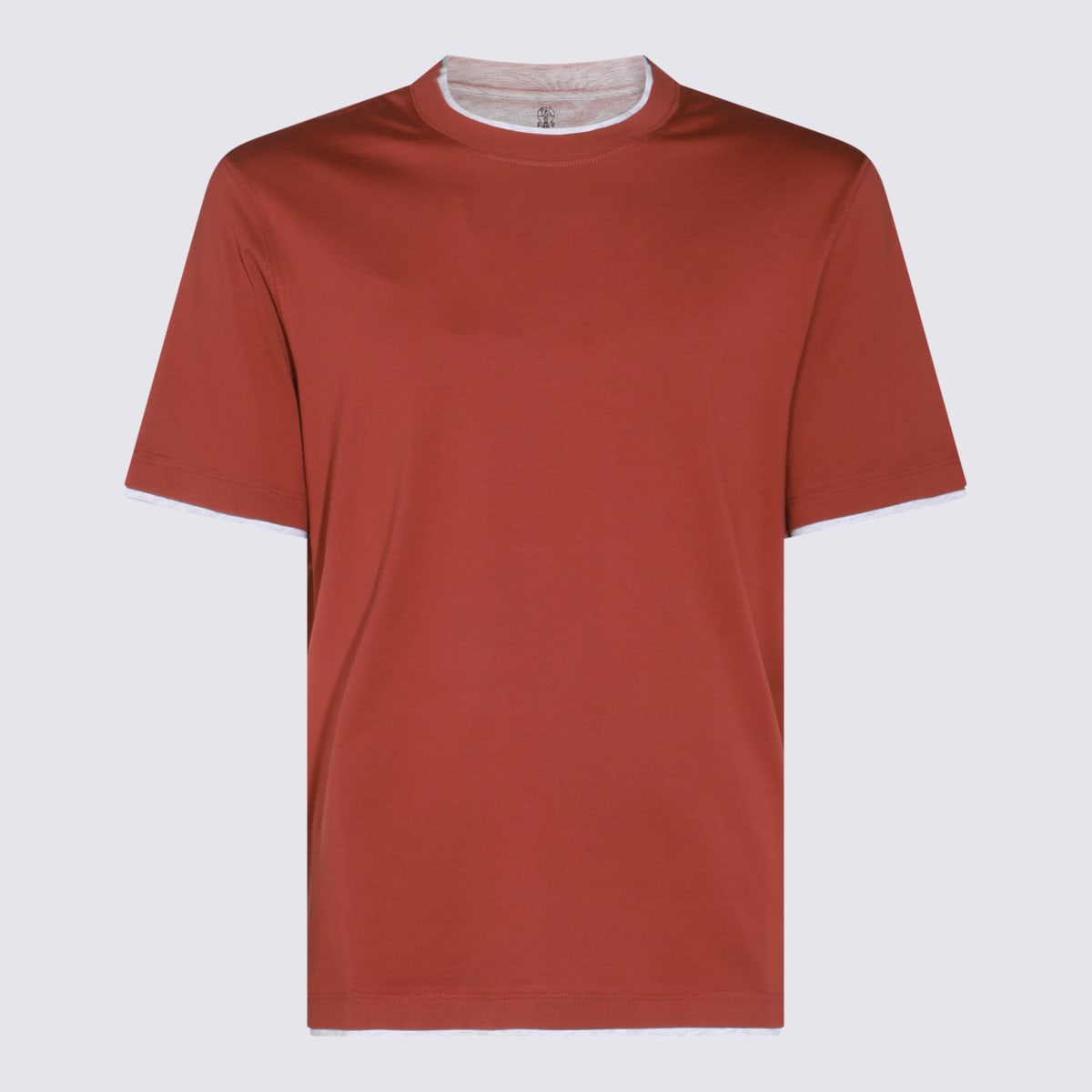 Shop Brunello Cucinelli Red Cotton T-shirt