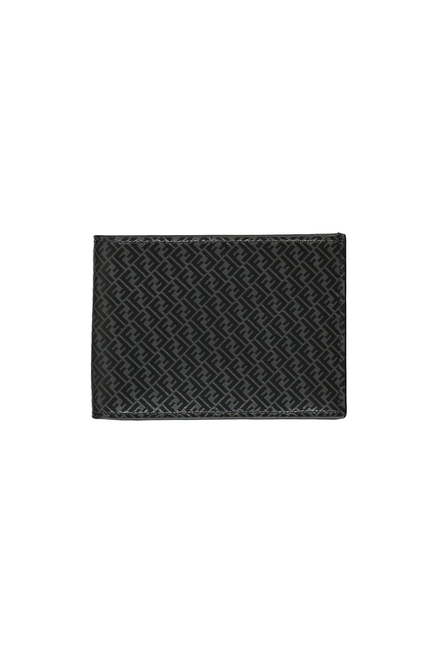Fendi Flap-over Wallet In Black