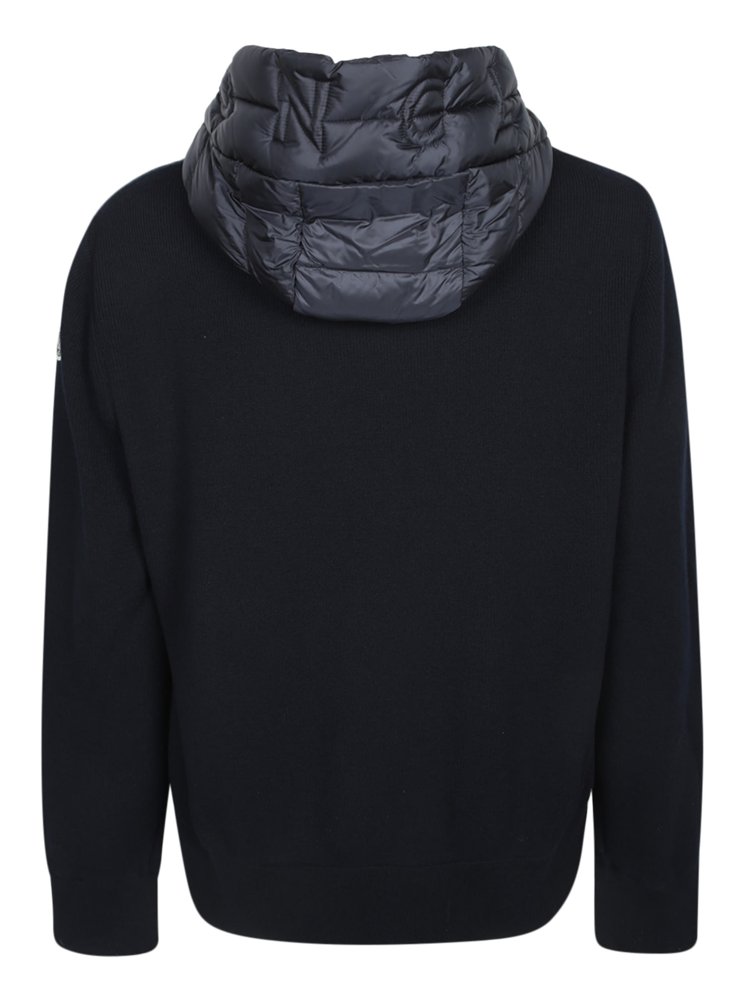 Moncler Down Front Cardigan In Blue