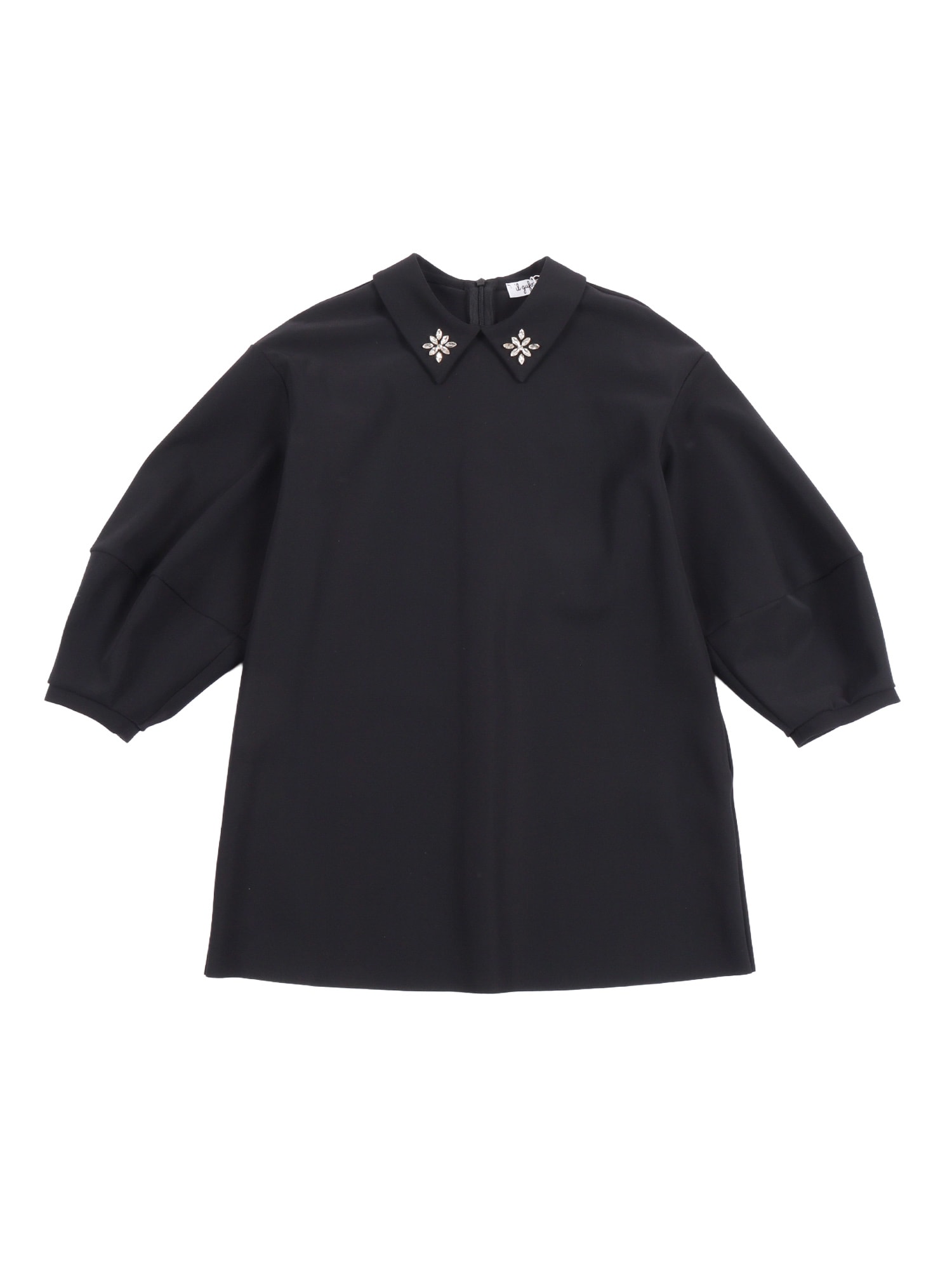 Il Gufo Shirt Collar Dress In Black